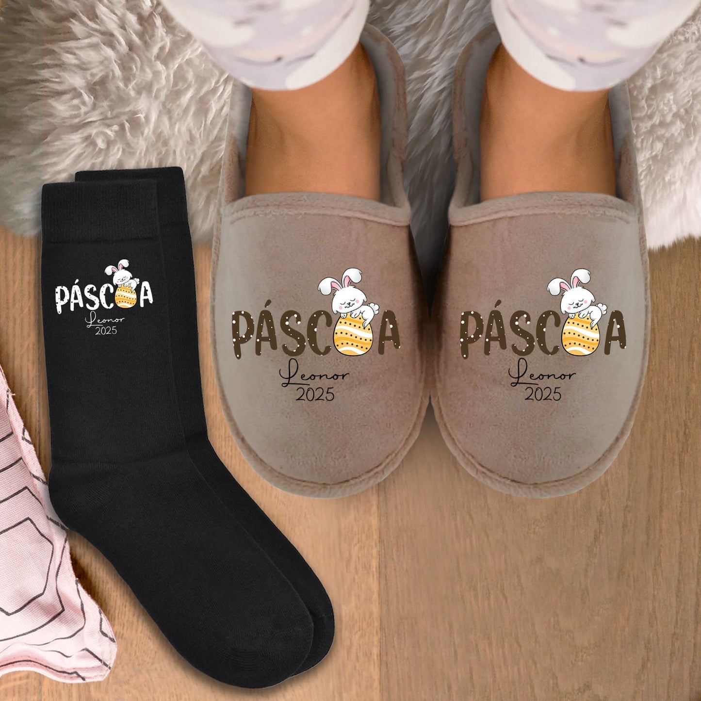 Chinelos e/ou Meias "Páscoa"