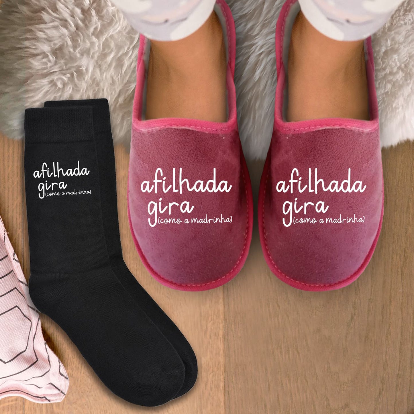 Chinelos e/ou Meias "Giro(a)"