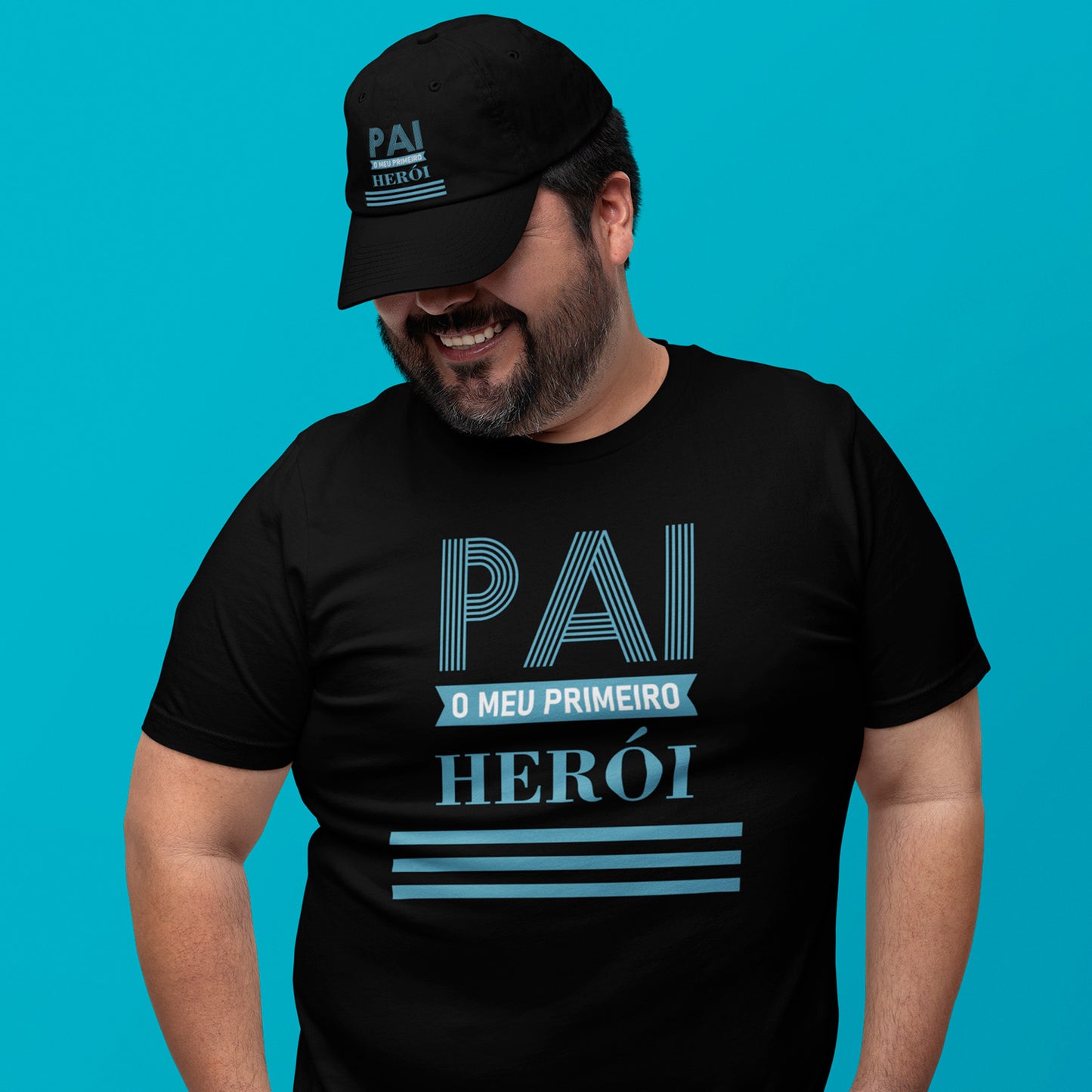 T-shirt e/ou Boné "Pai o meu primeiro herói"