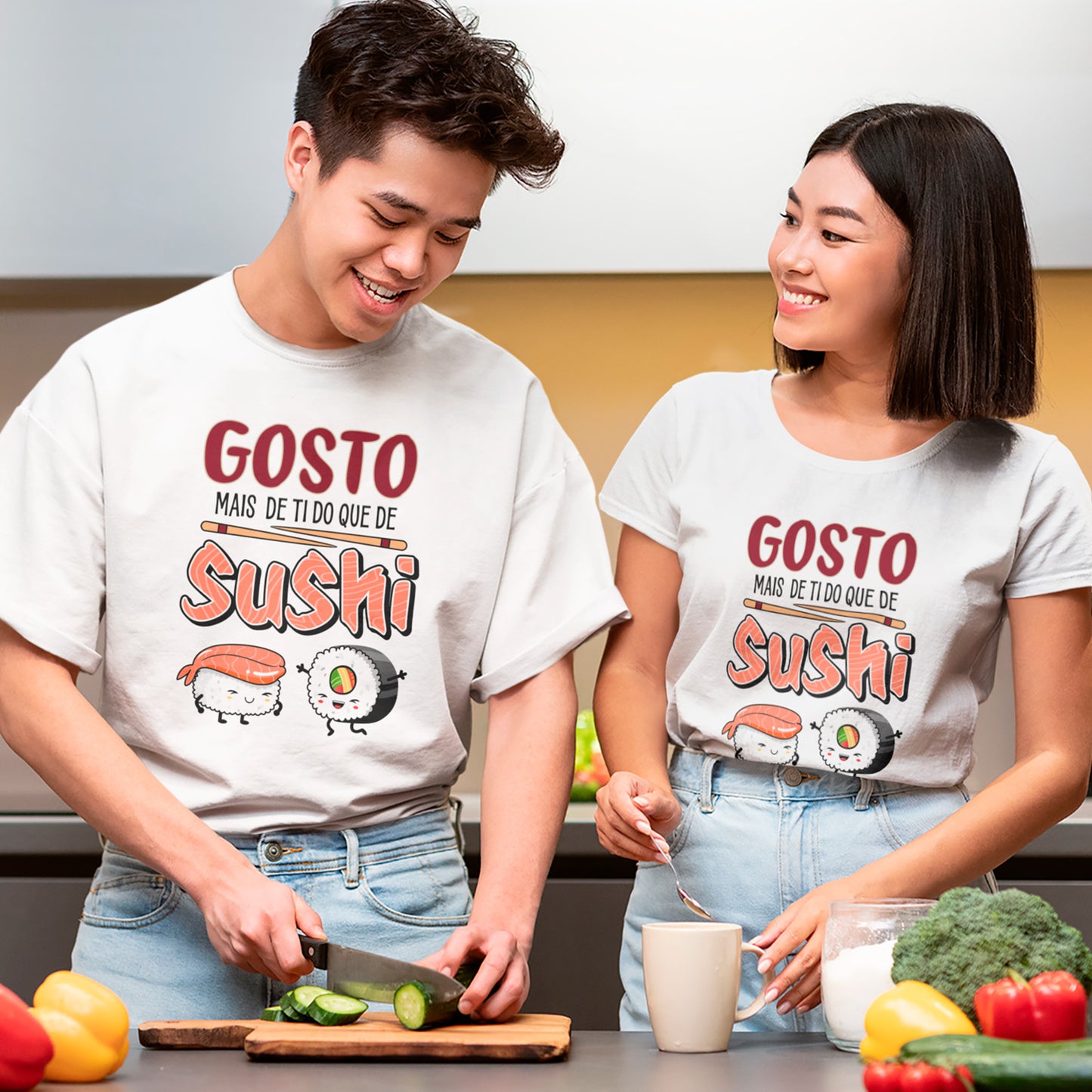 T-shirt "Gosto mais de ti do que de sushi"
