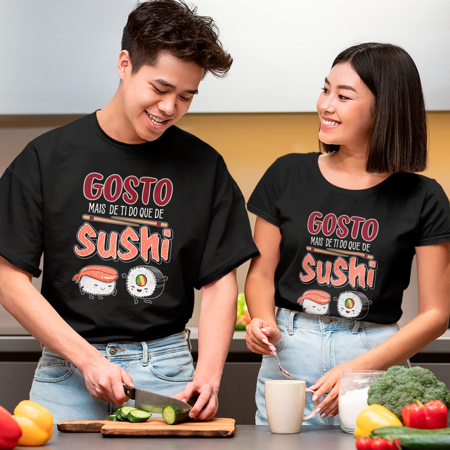 T-shirt "Gosto mais de ti do que de sushi"