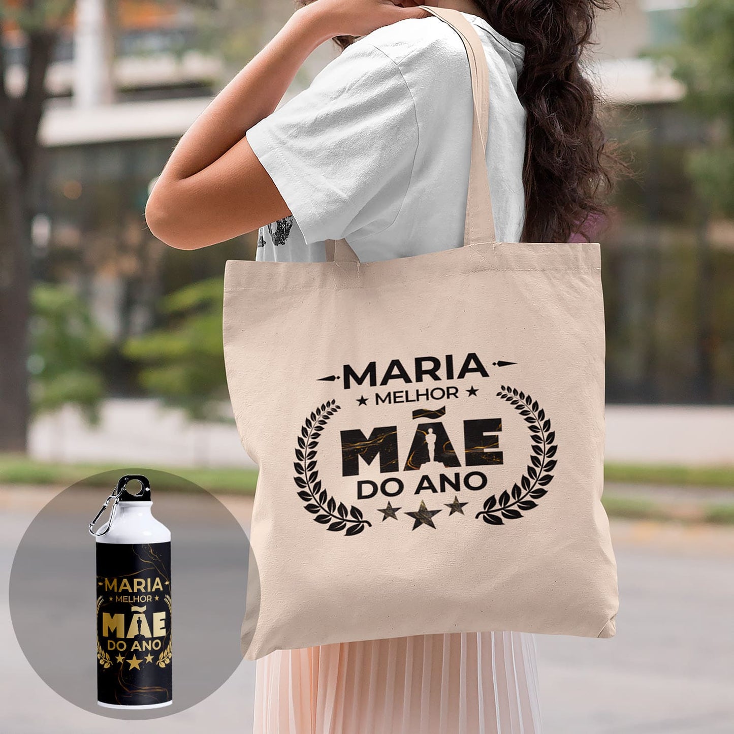 Saco de pano e/ou Garrafa "Óscar: melhor mãe do ano"