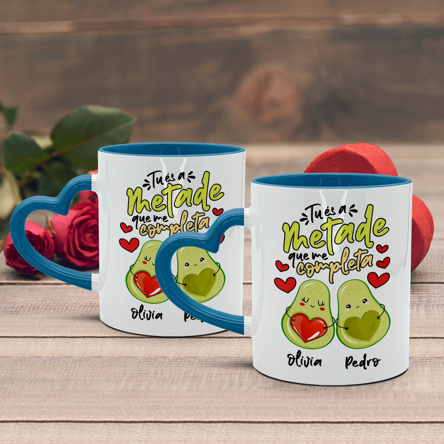 Caneca(s) Pega Coração "Tu és a metade que me completa"