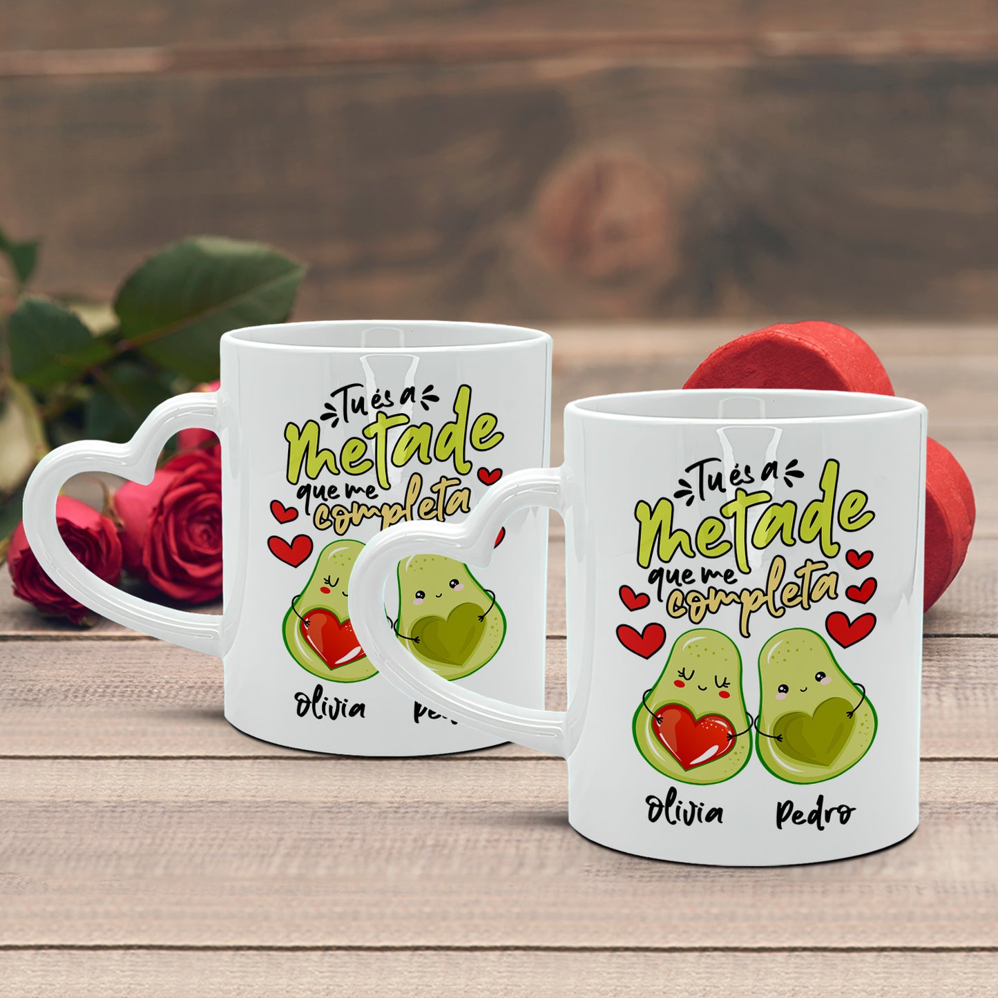 Caneca(s) Pega Coração "Tu és a metade que me completa"