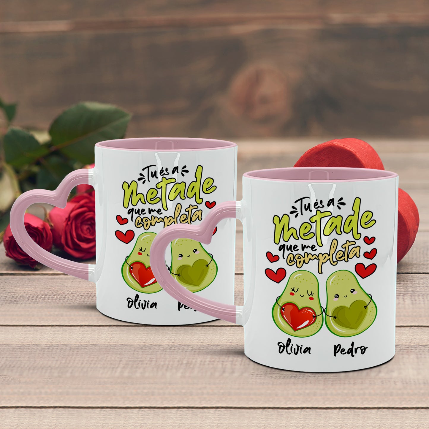 Caneca(s) Pega Coração "Tu és a metade que me completa"