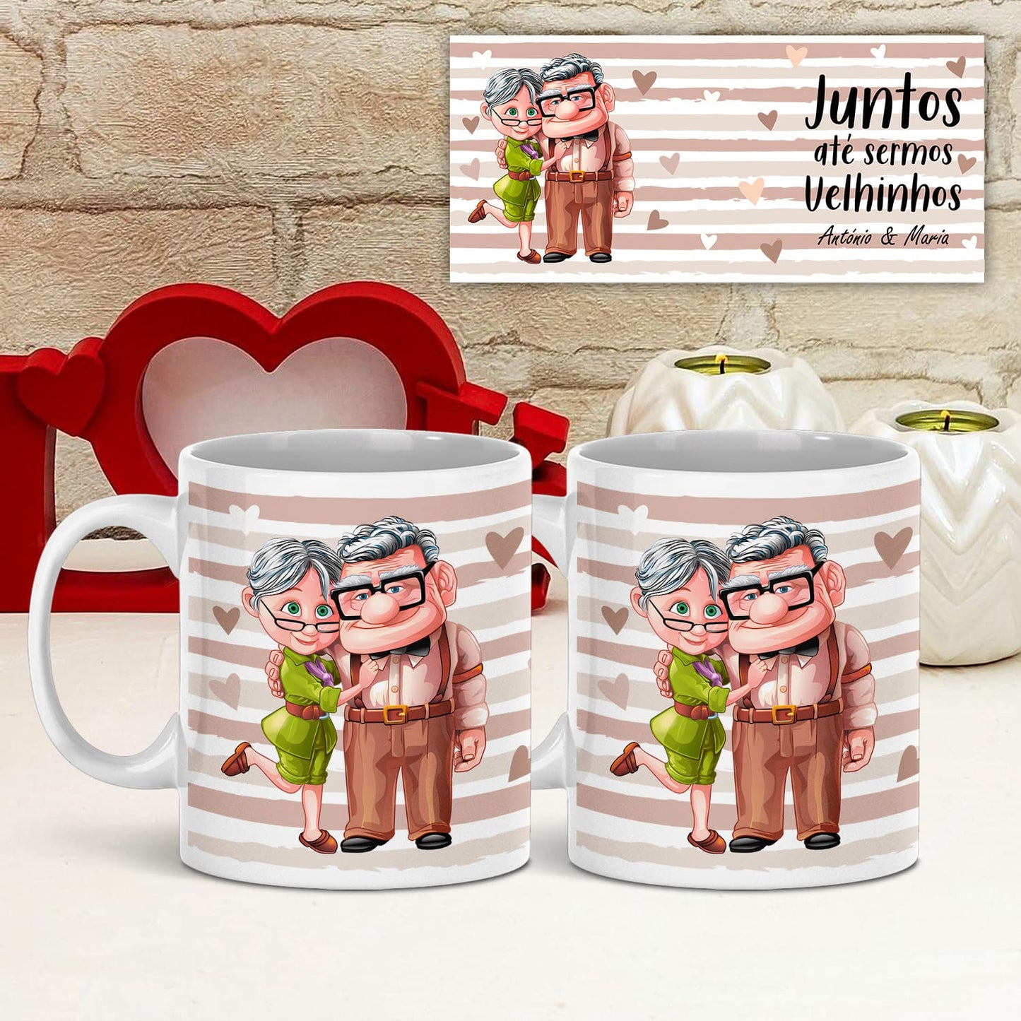 Caneca(s) "Juntos até sermos velhinhos"