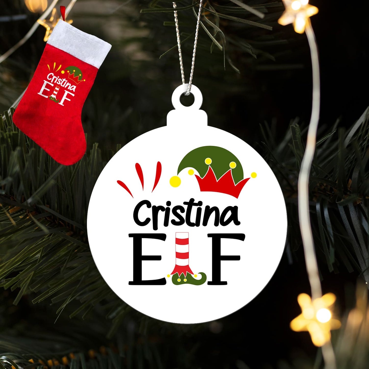 Pendente bola e/ou Bota de Natal "ELF"
