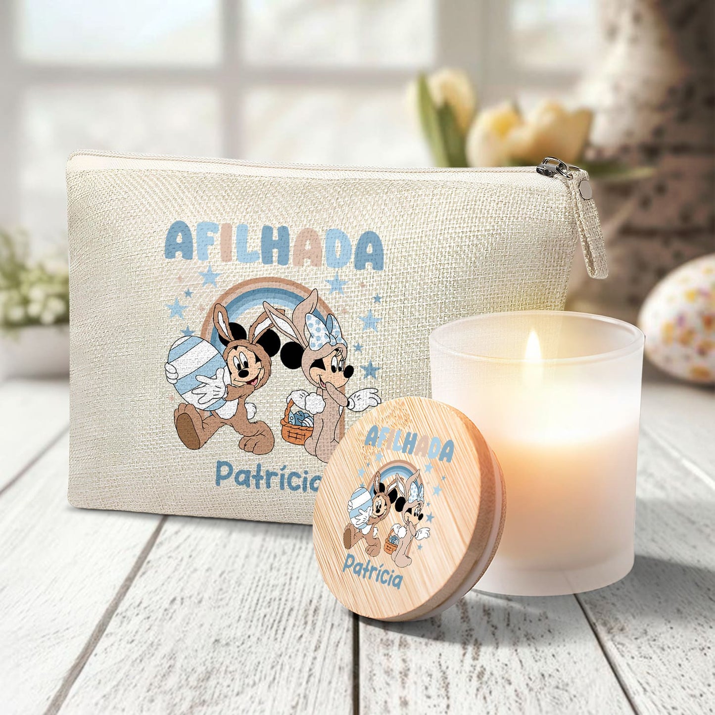 Necessaire e/ou Vela "Páscoa Animada"