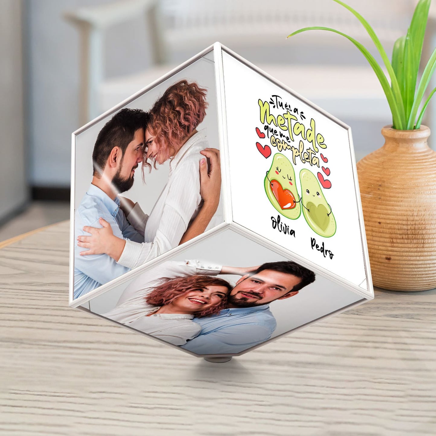 Cubo giratório "Tu és a metade que me completa"