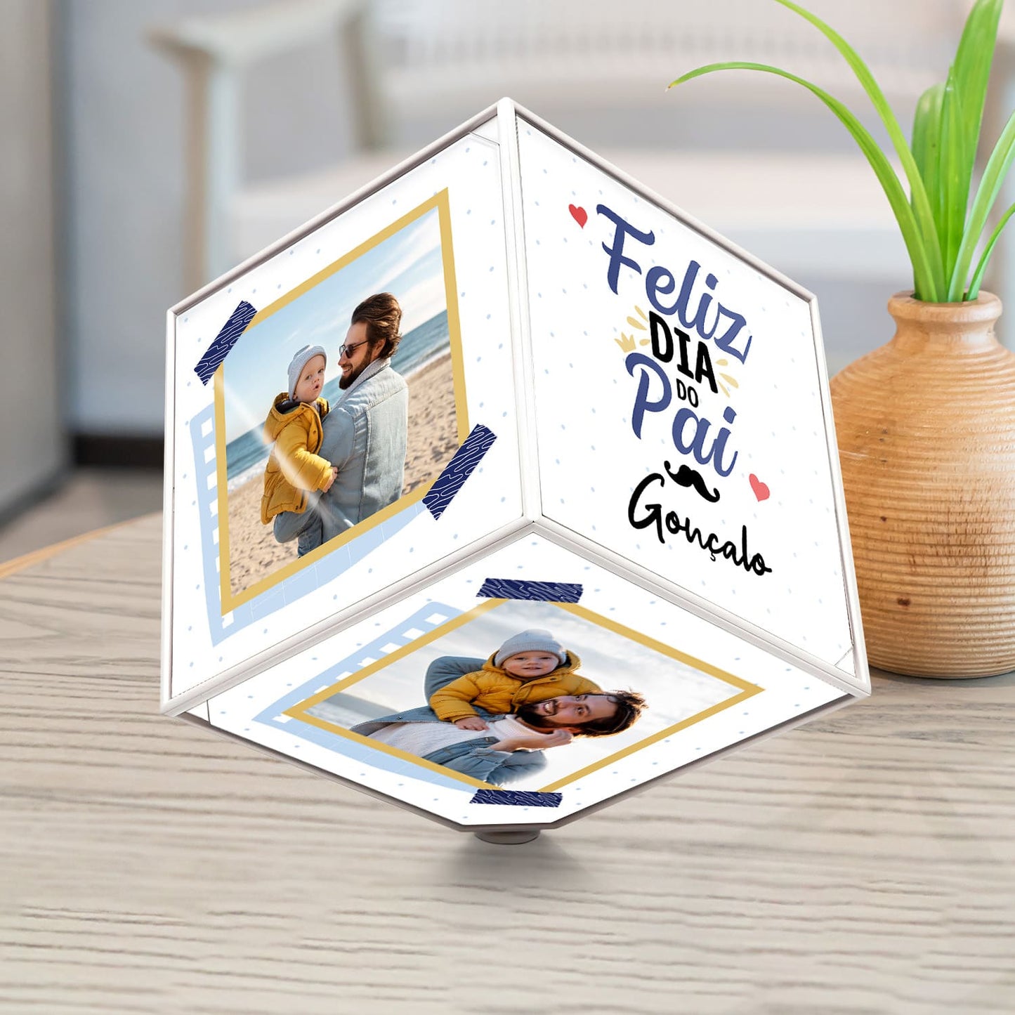 Cubo giratório "Feliz Dia do Pai"