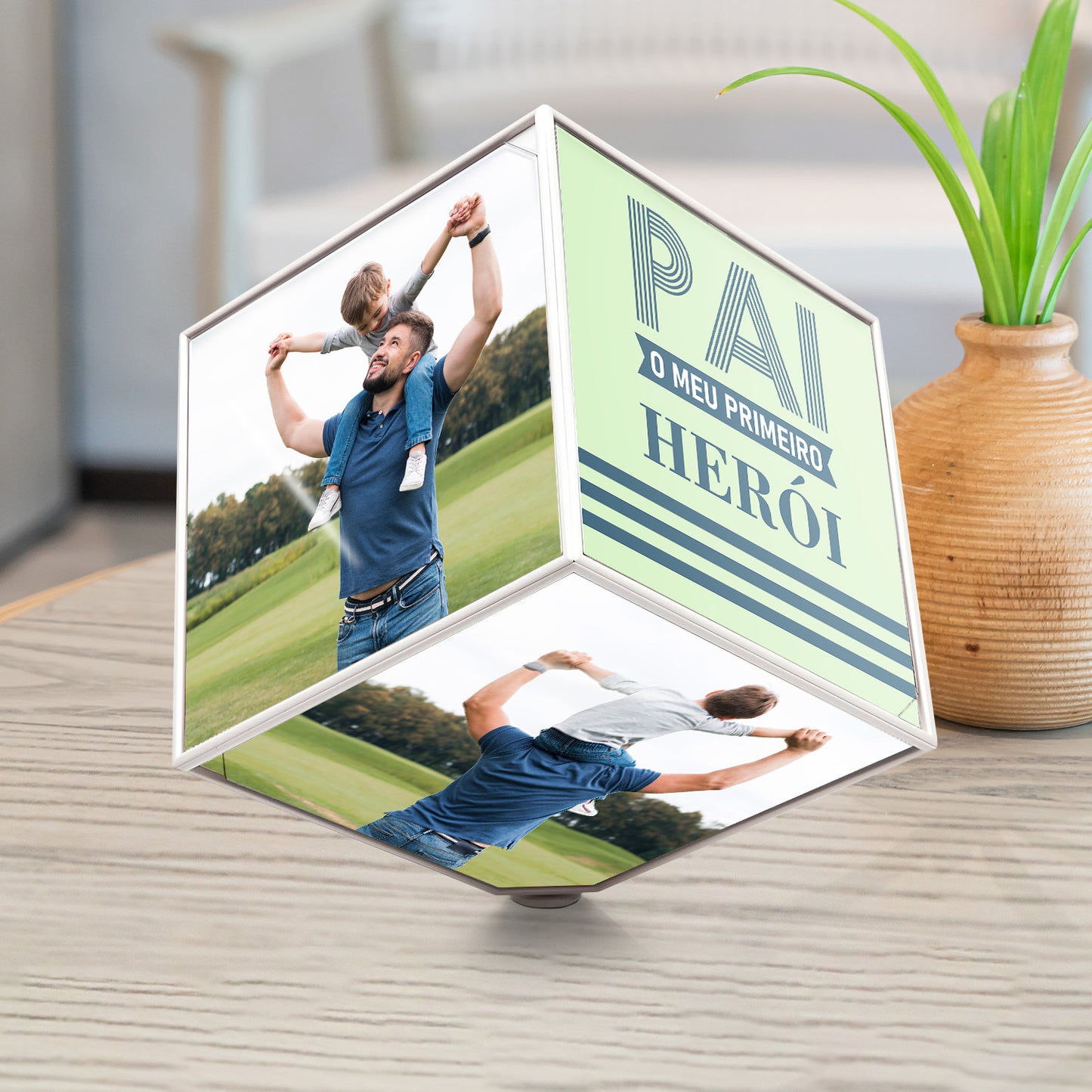 Cubo giratório "Pai o meu primeiro herói"
