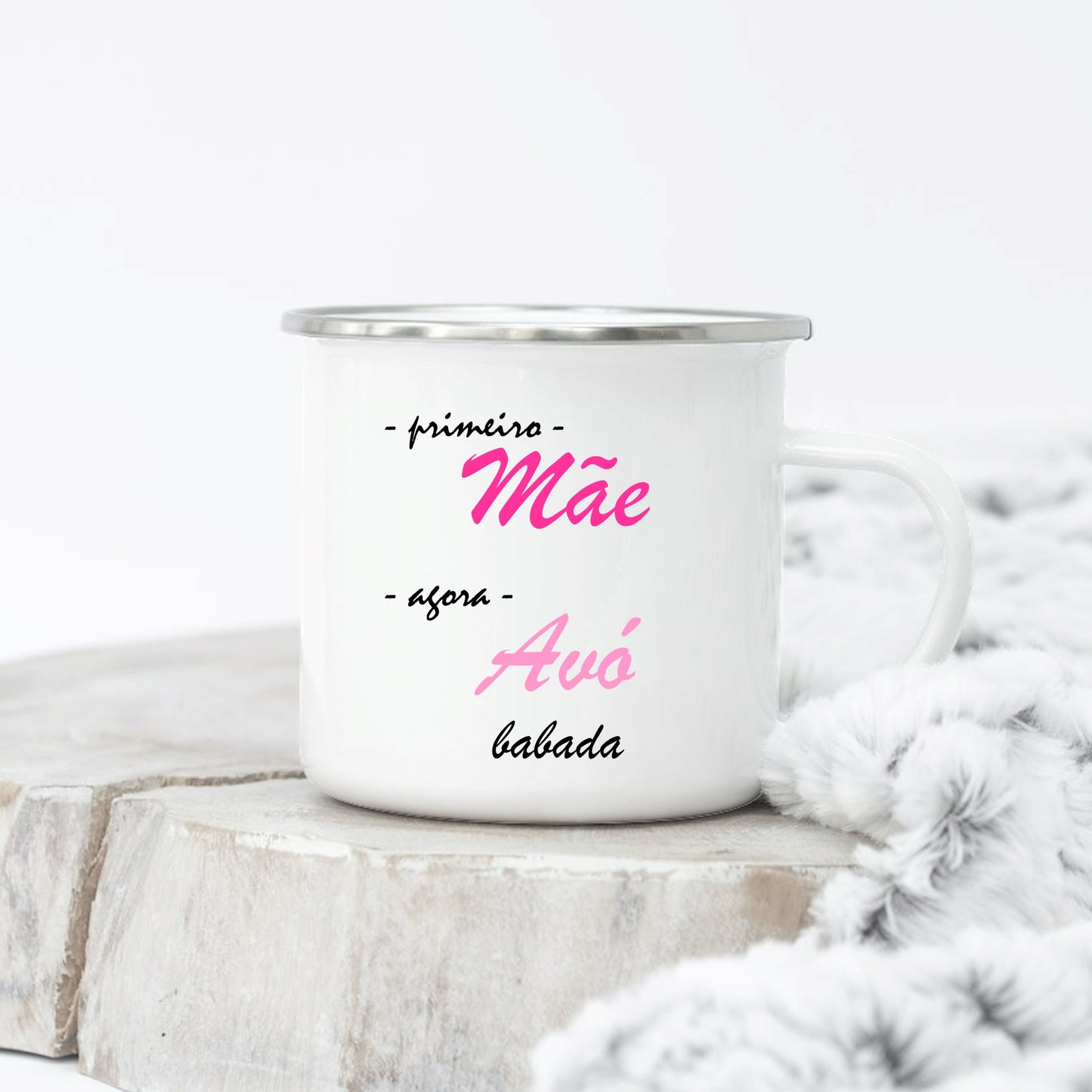 Caneca de Esmalte "Babado(a)"