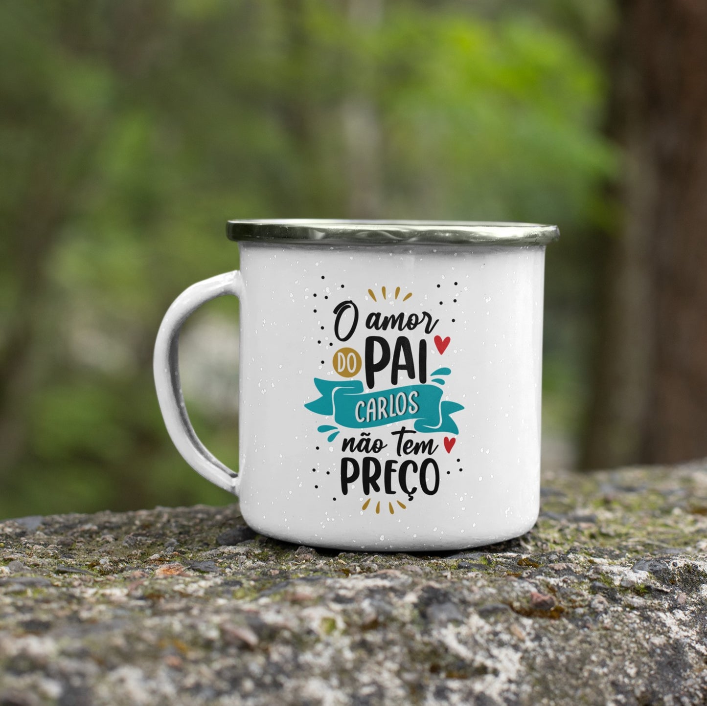 Caneca de Esmalte "O amor não tem preço"