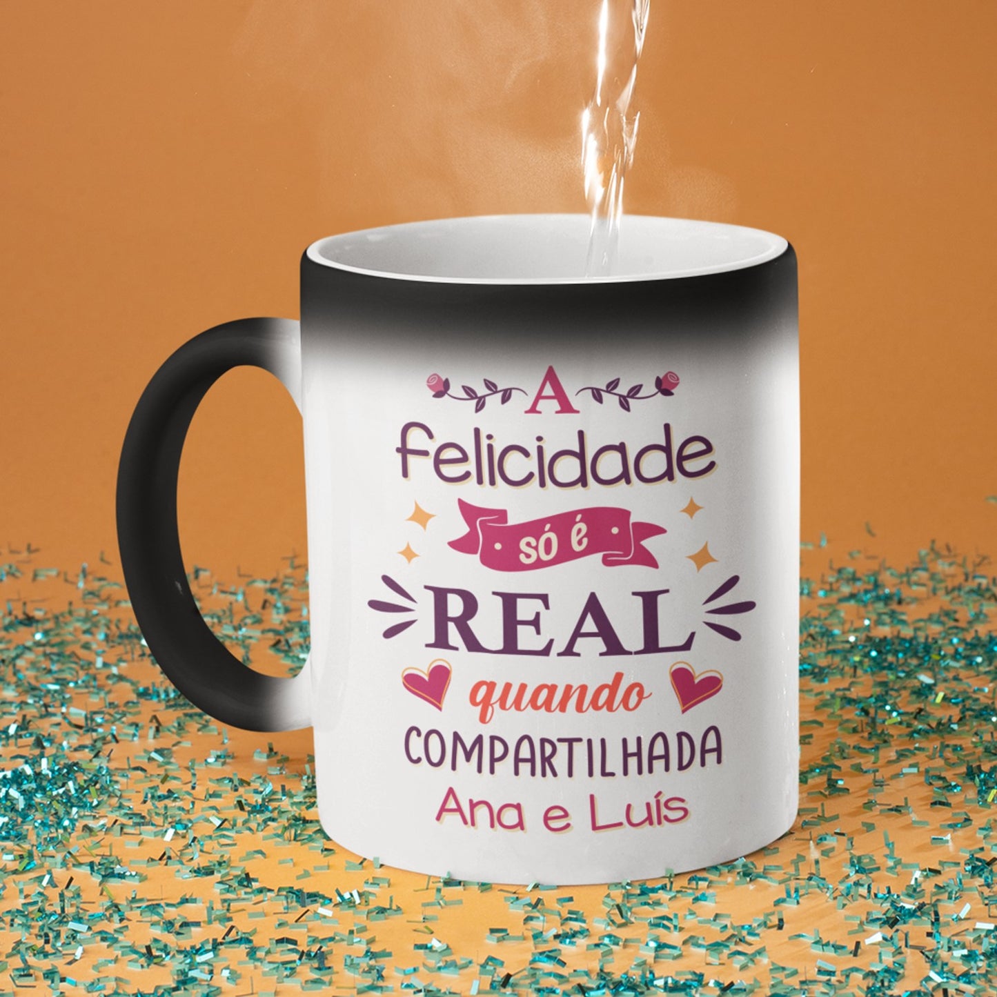 Caneca mágica "Felicidade Compartilhada"