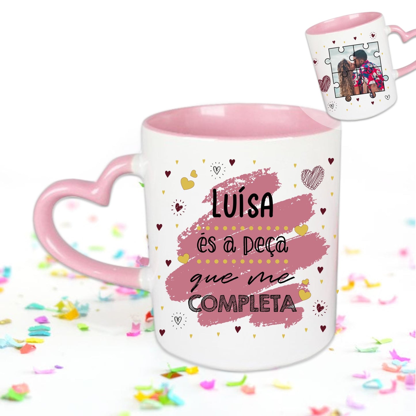 Caneca Pega Coração "És a peça que me completa"