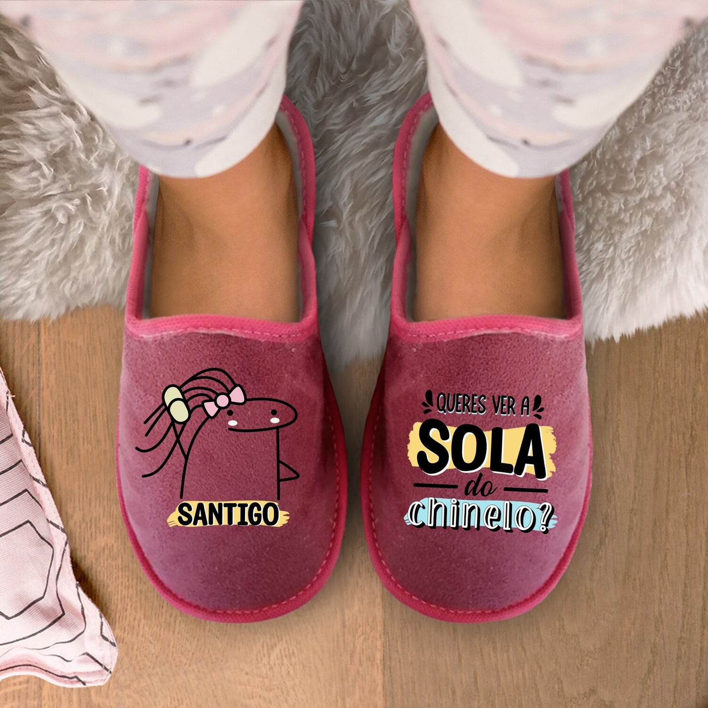 Chinelos "Queres ver a sola do chinelo?"