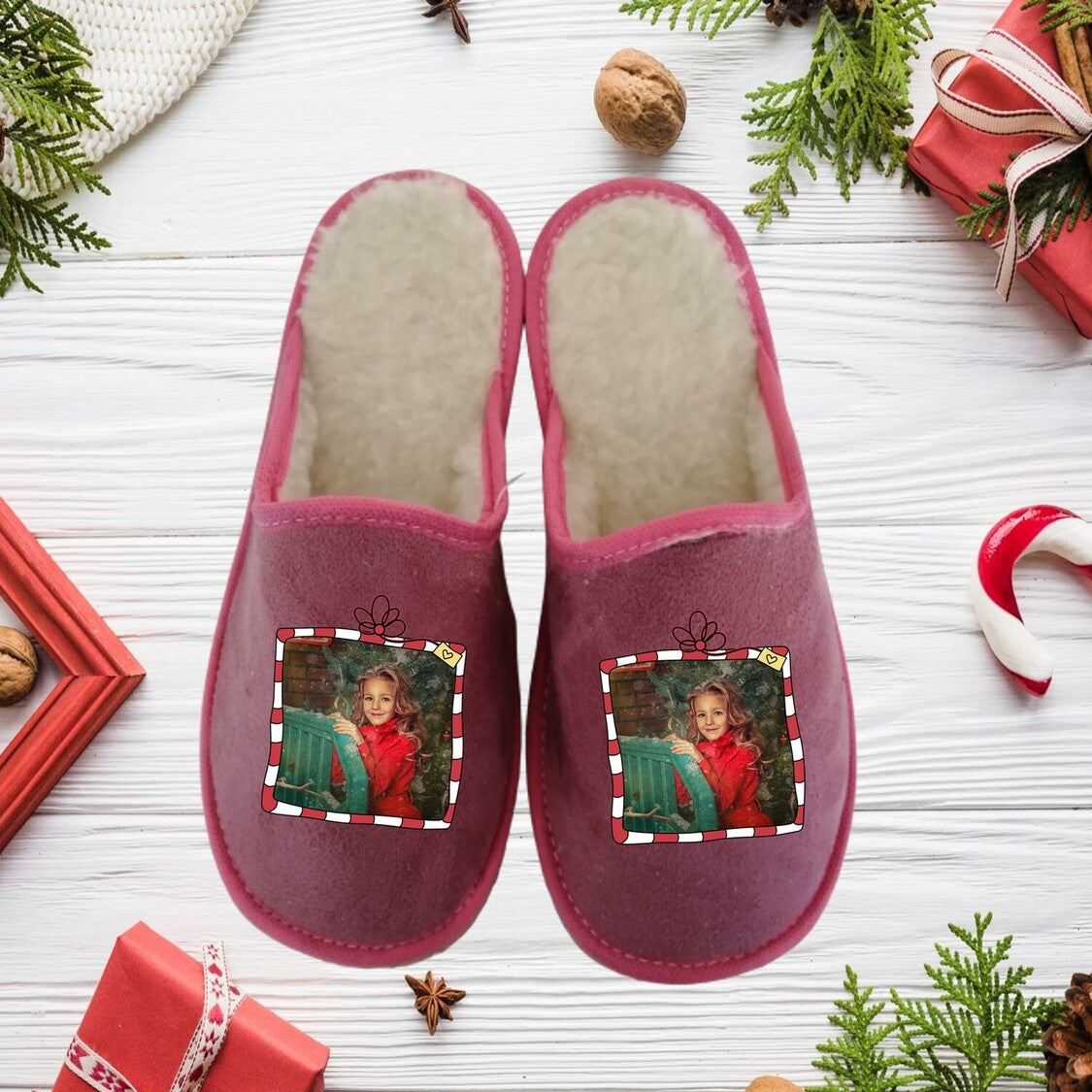 Chinelos de Natal "Presente Fotográfico"