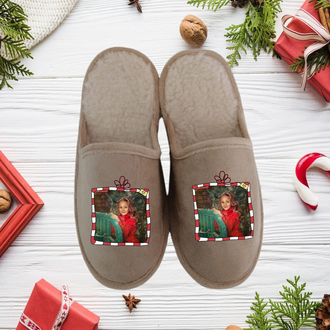 Chinelos de Natal "Presente Fotográfico"