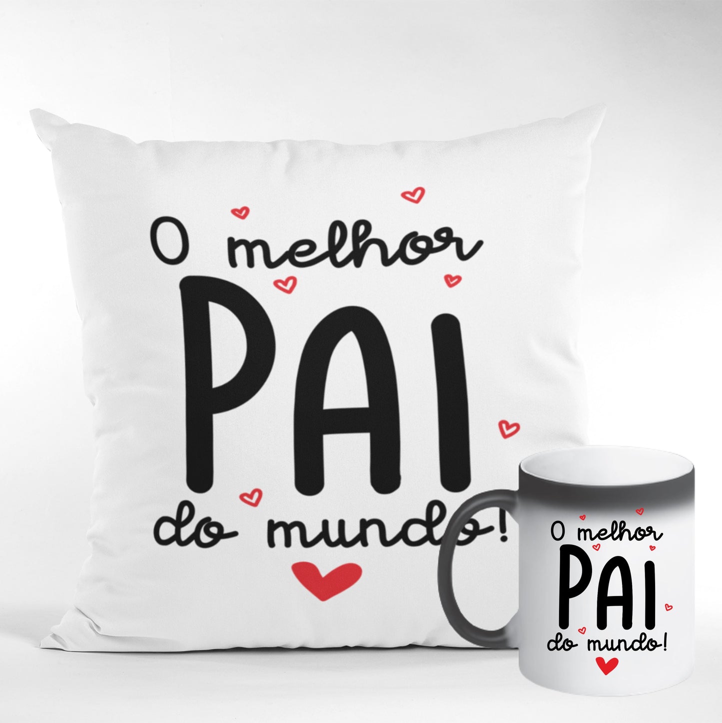 Almofada e/ou Caneca Mágica "O melhor pai do mundo"