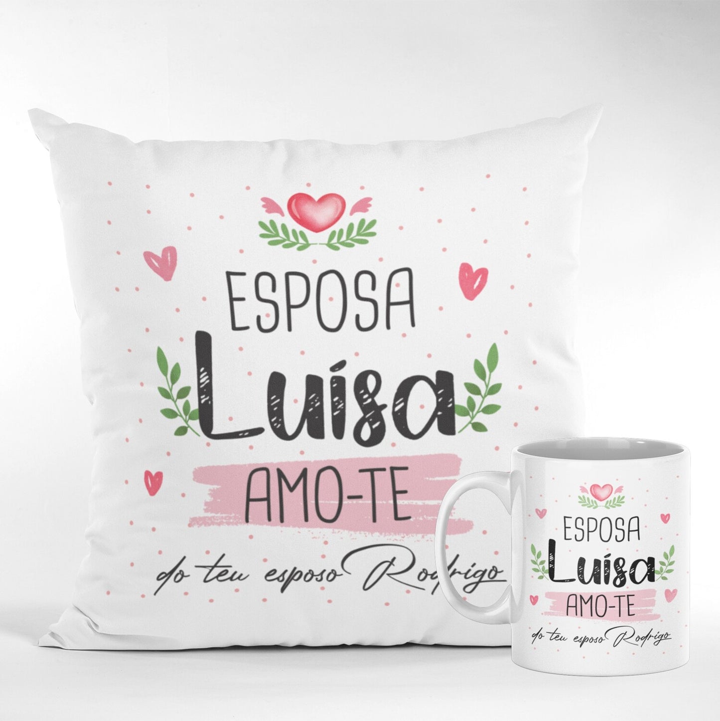 Almofada e/ou Caneca "💕AMO-TE💕"