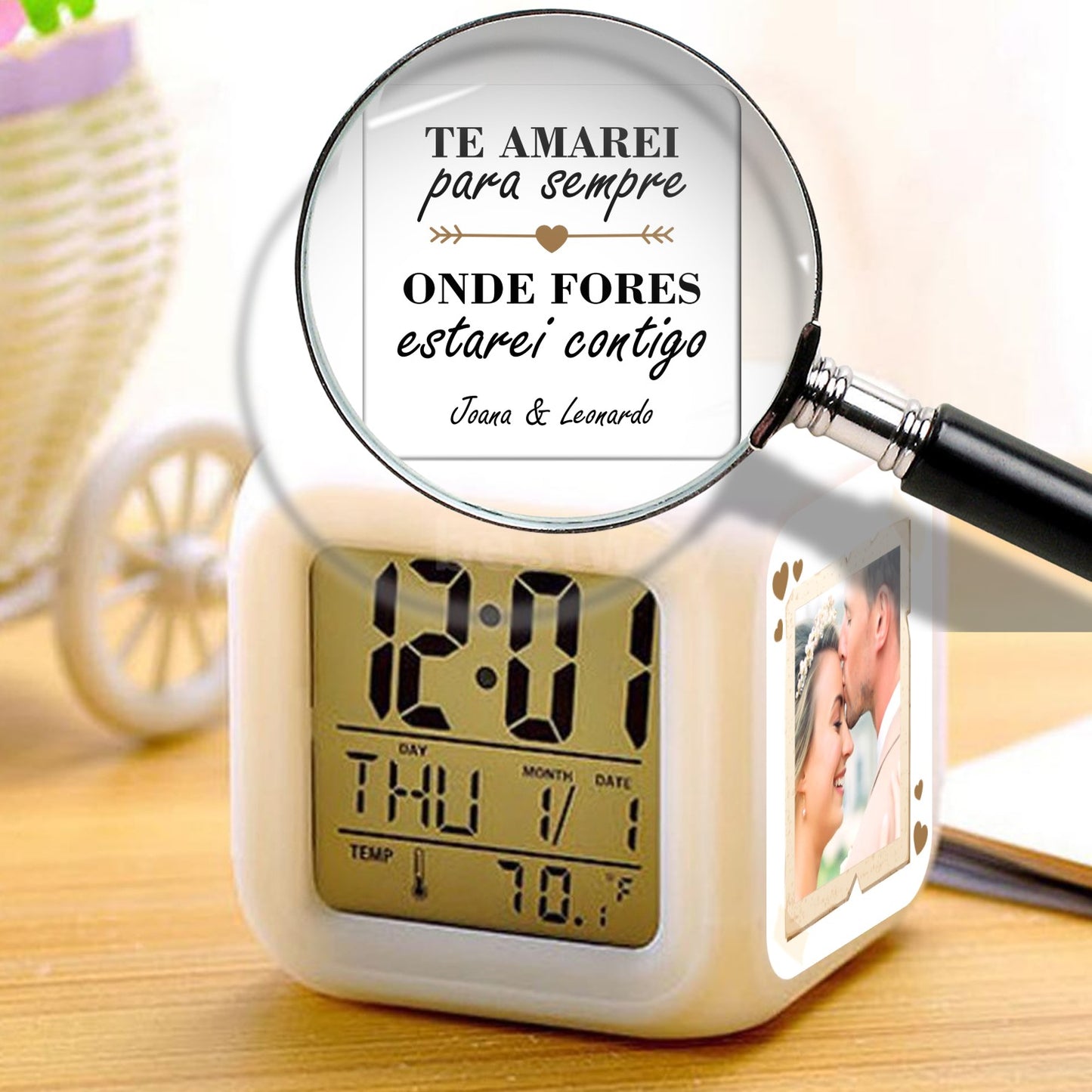 Despertador "Onde fores estarei contigo"
