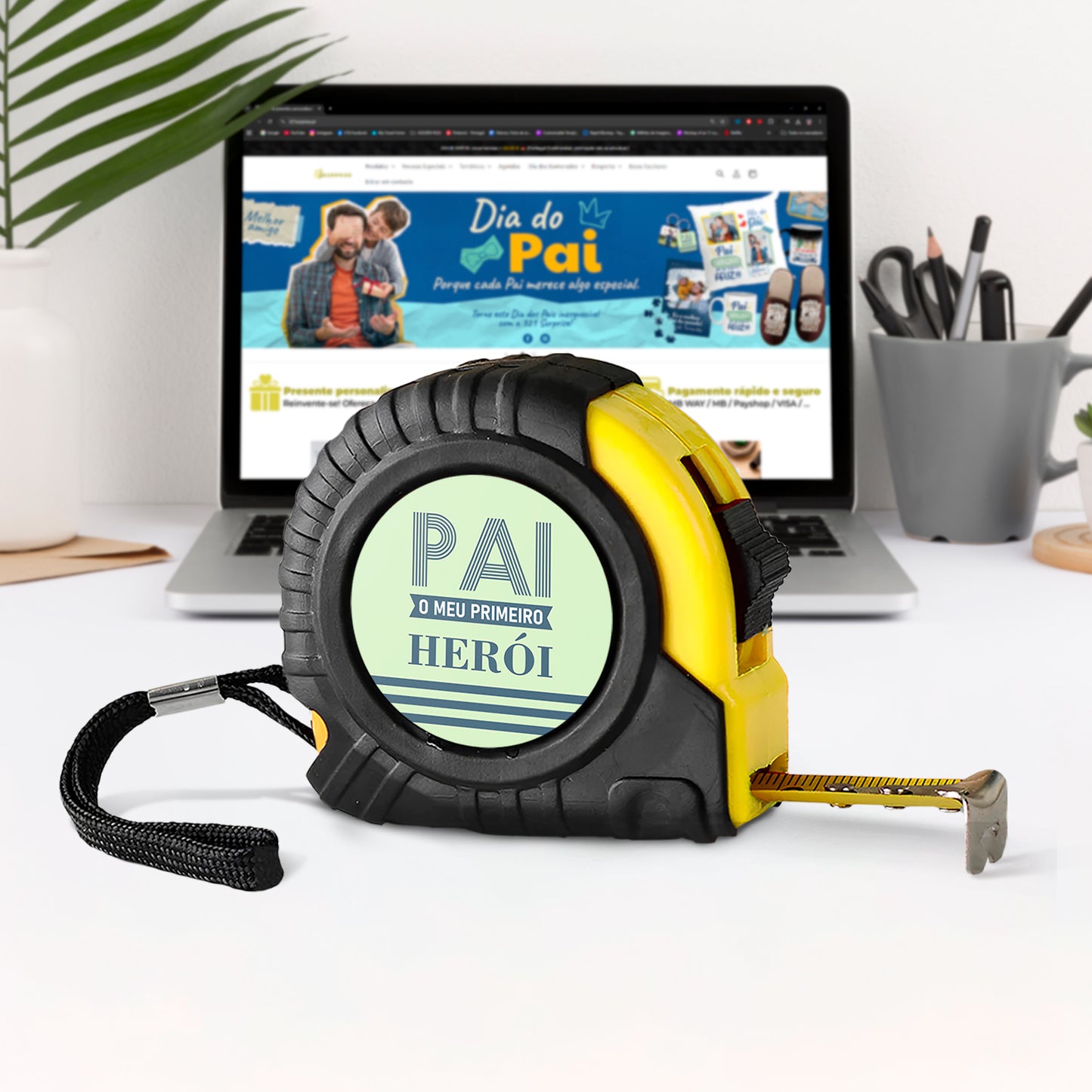 Fita métrica "Pai o meu primeiro herói"