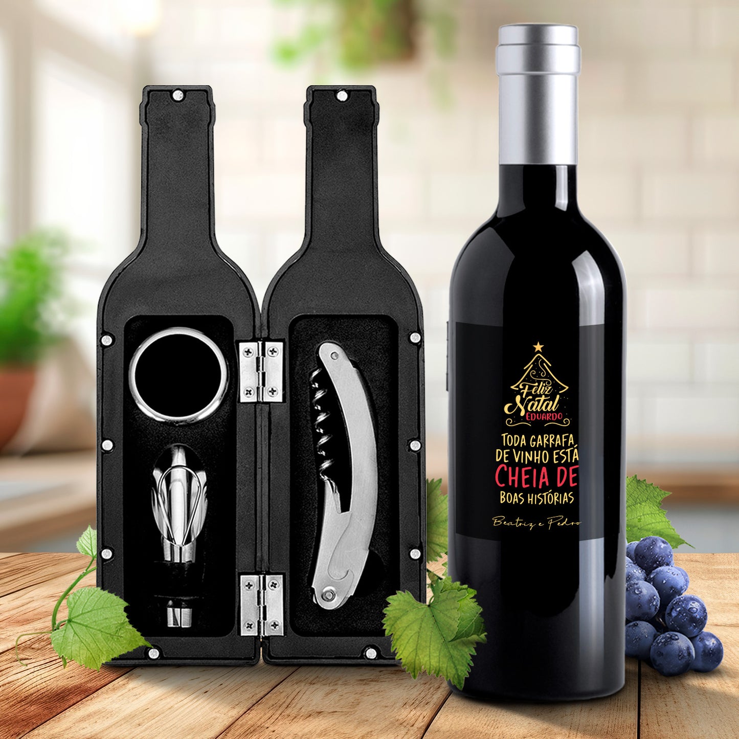Kit de vinho "Feliz Natal"