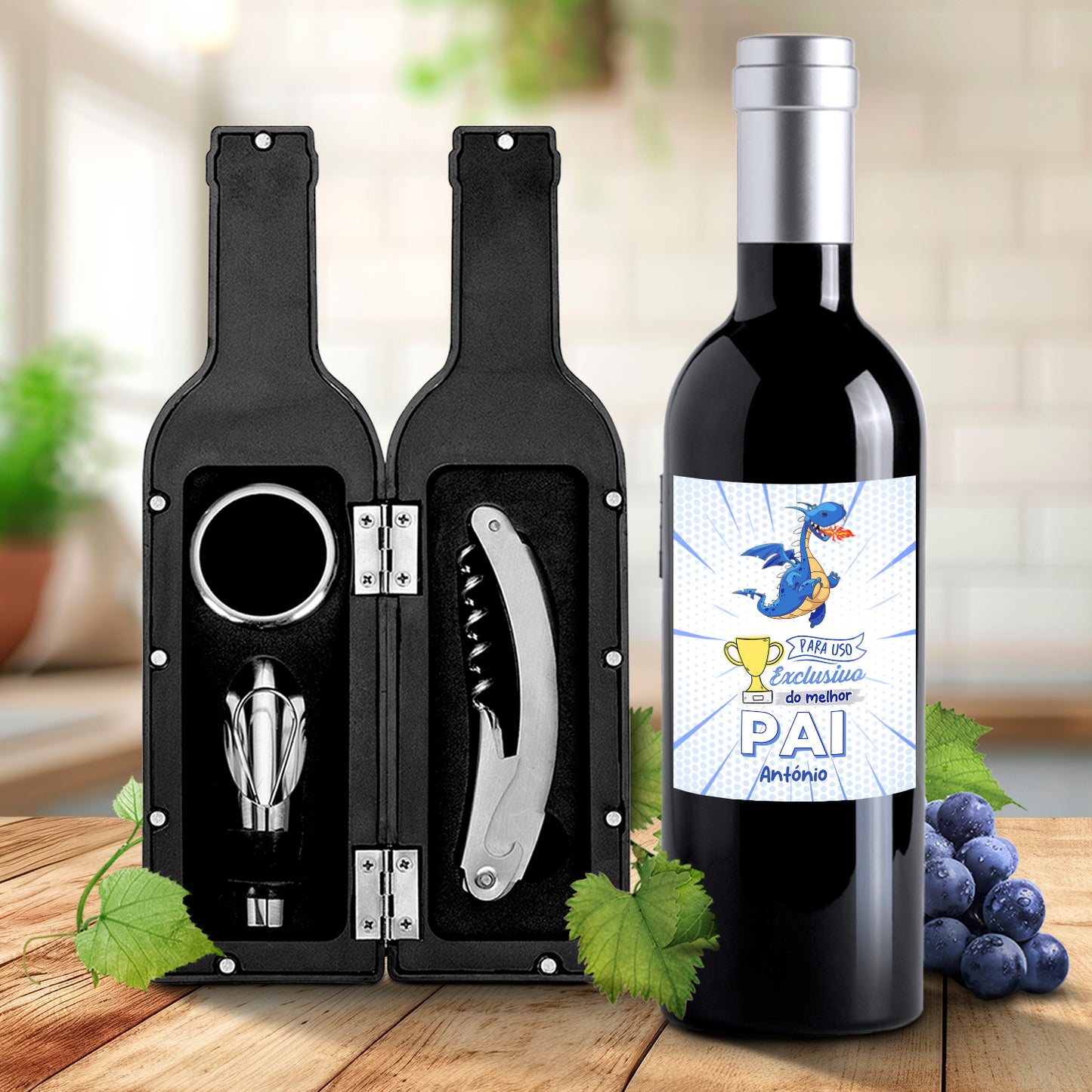 Kit de vinho "Futebol"