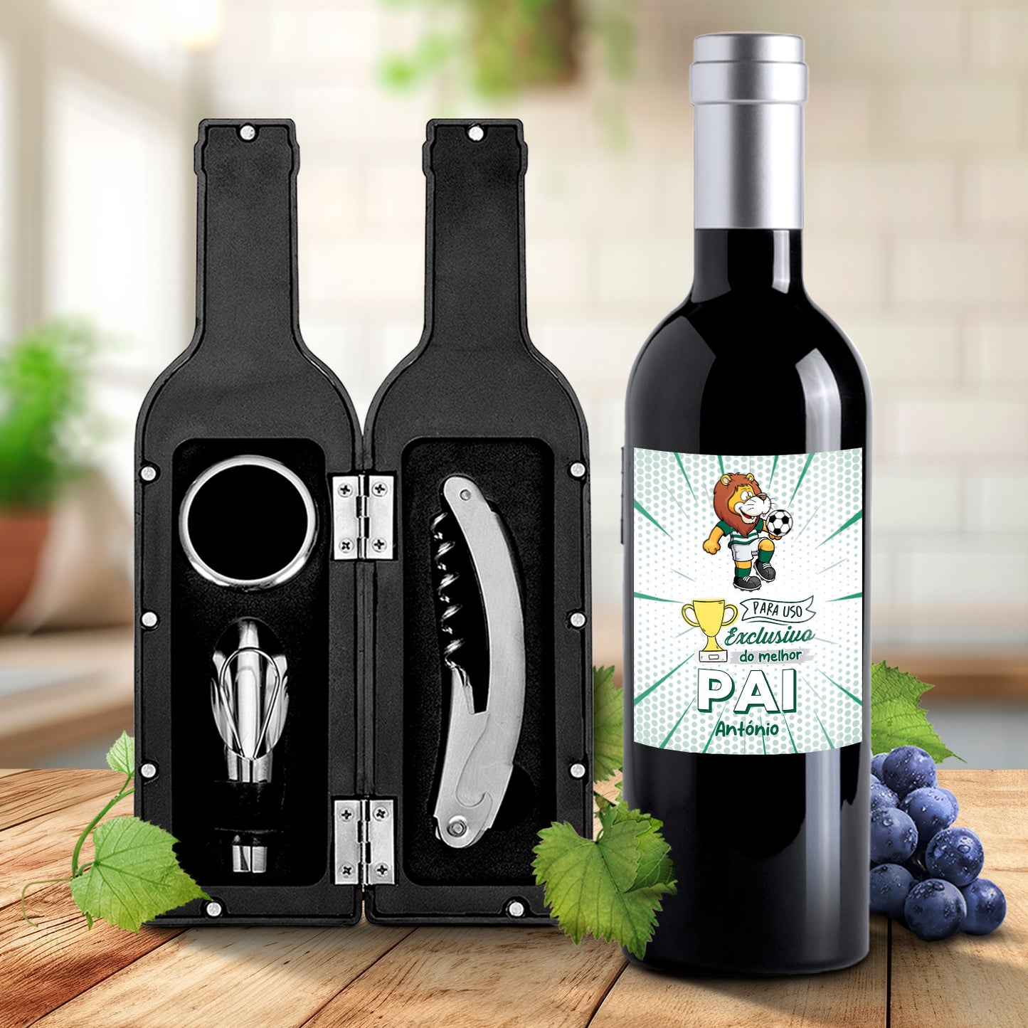 Kit de vinho "Futebol"