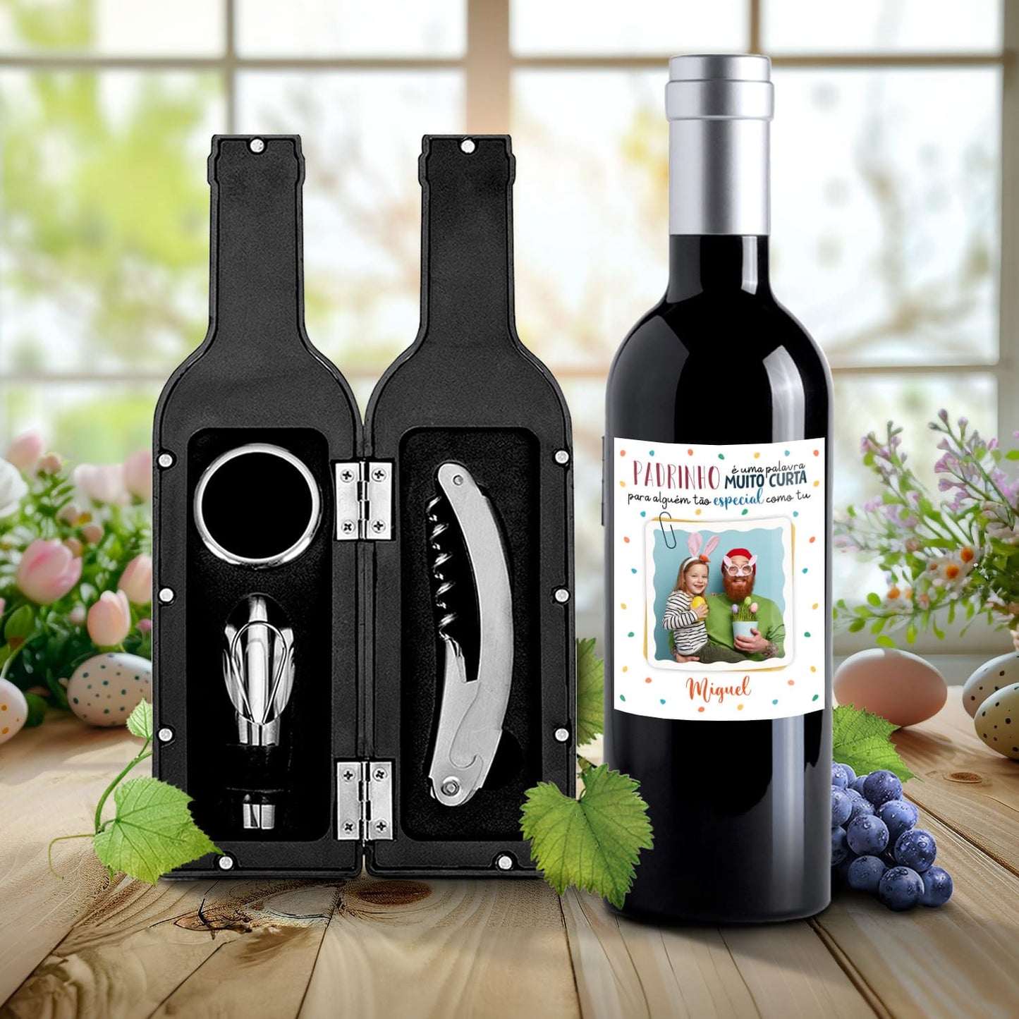 Kit de Vinho e/ou Bases de copos (6 unidades) "Para alguém tão especial"