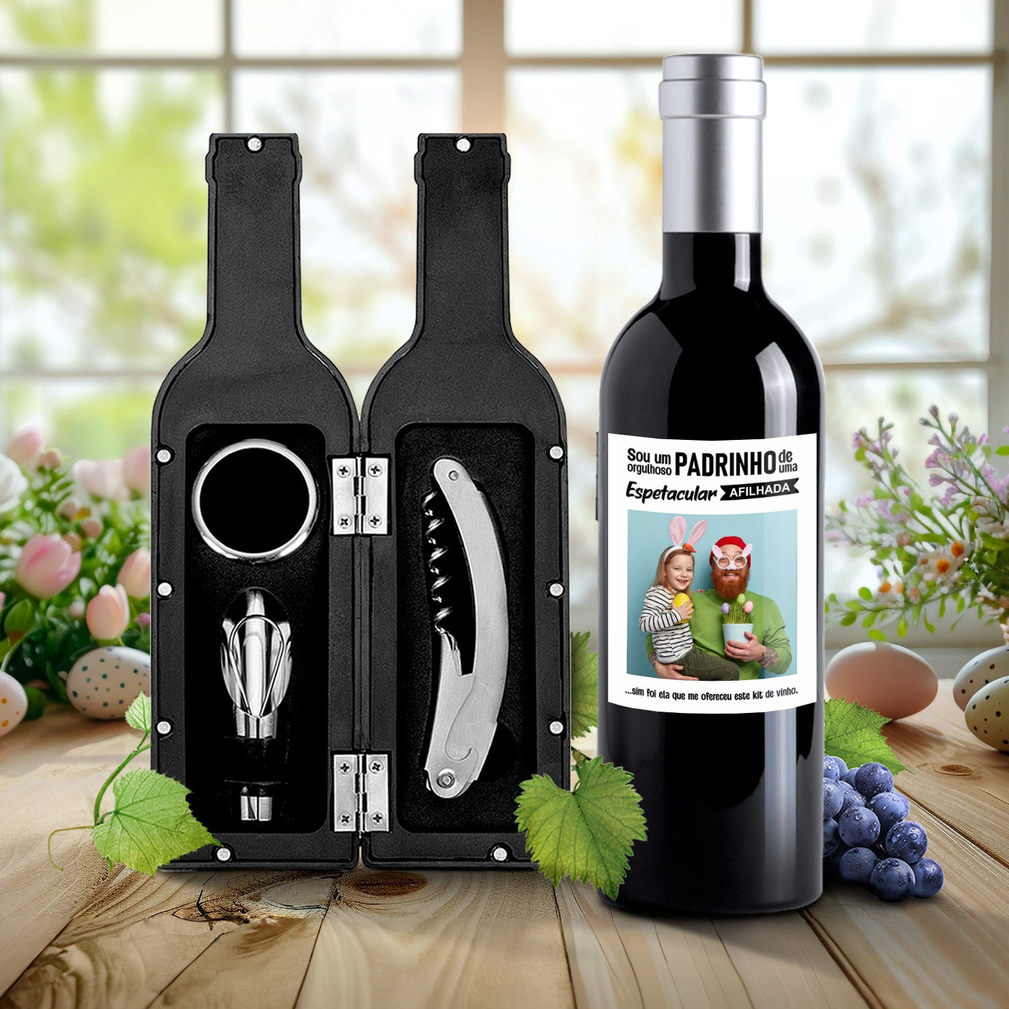 Kit de Vinho e/ou Bases de copos (6 unidades) "Orgulhoso(a)"