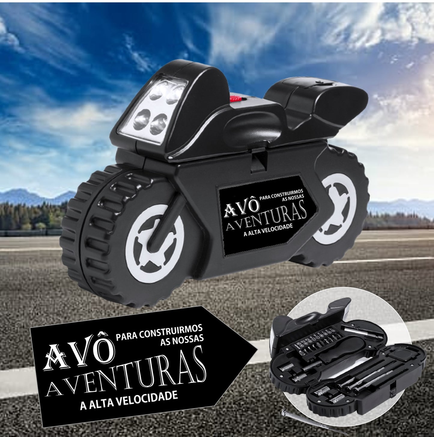 Kit ferramentas "Aventuras a alta velocidade"