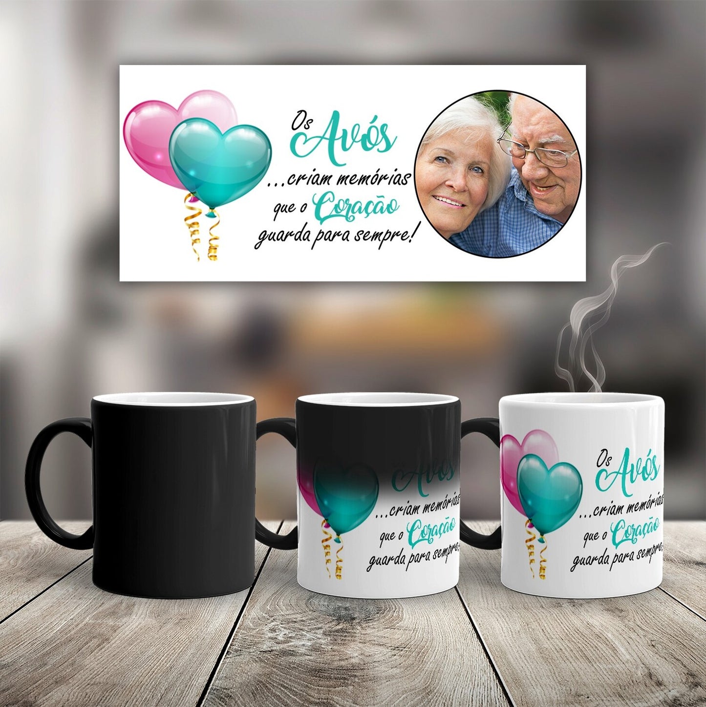 Caneca Mágica "Memórias que o coração guarda para sempre"