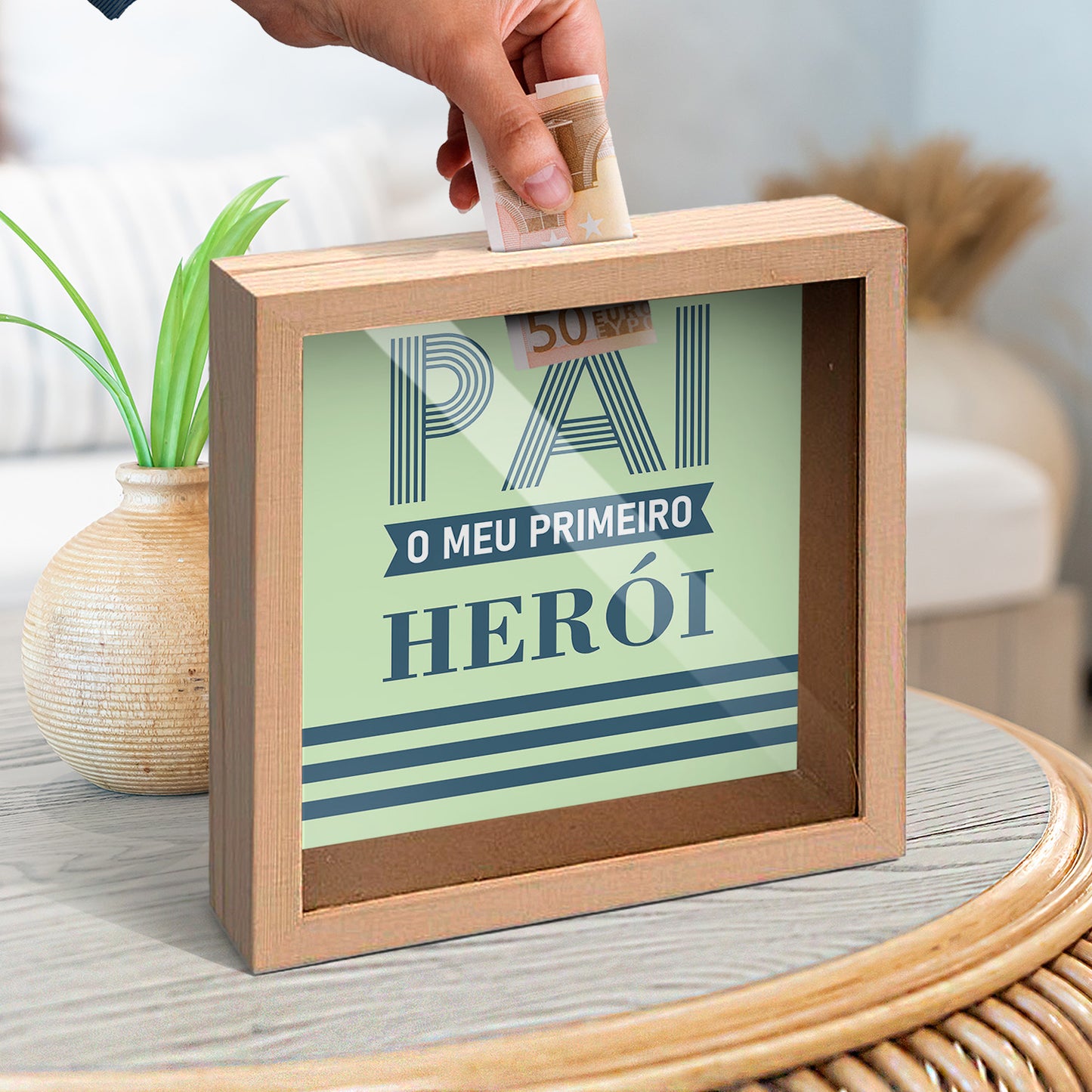 Mealheiro "Pai o meu primeiro herói"