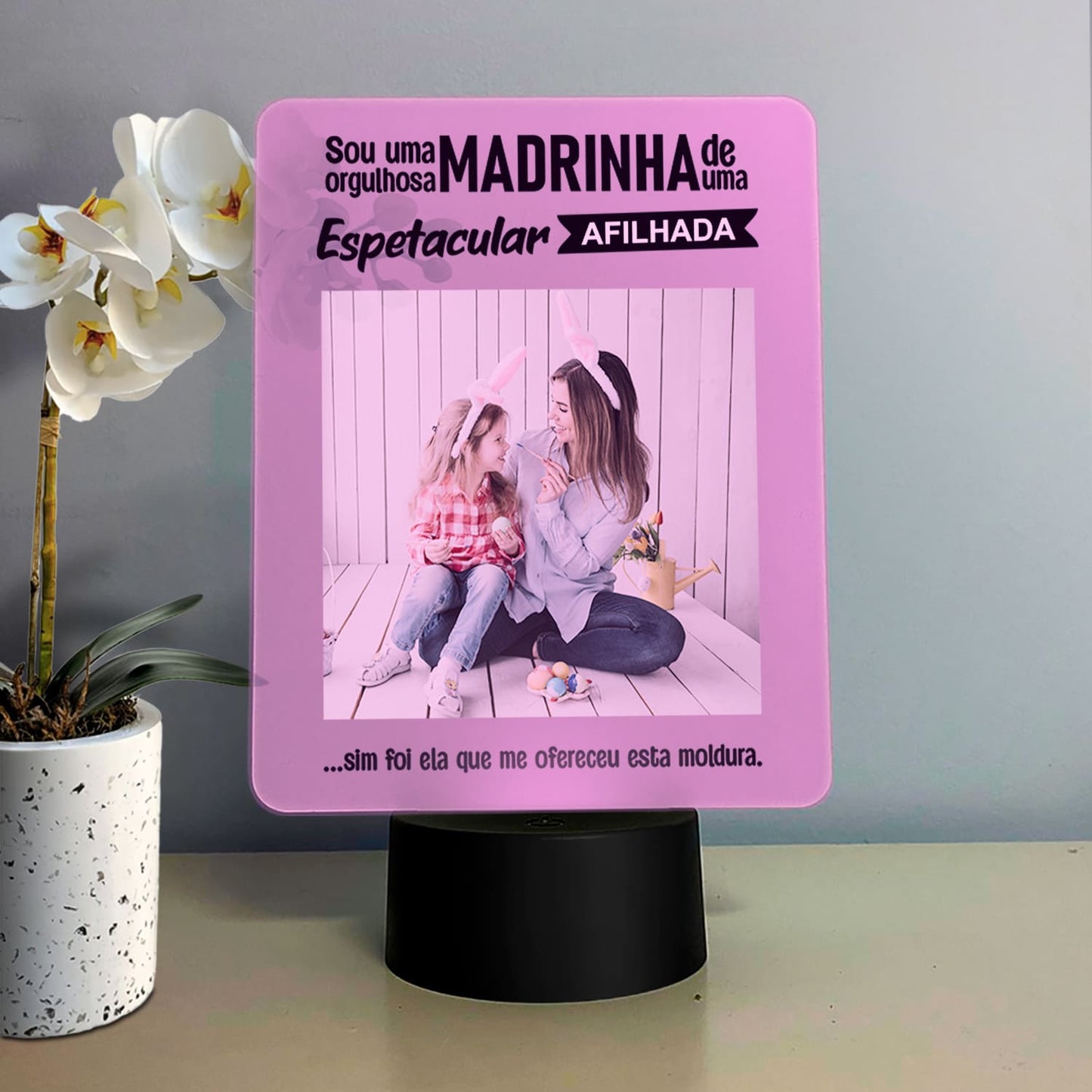 Moldura com LED "Orgulhoso(a)"
