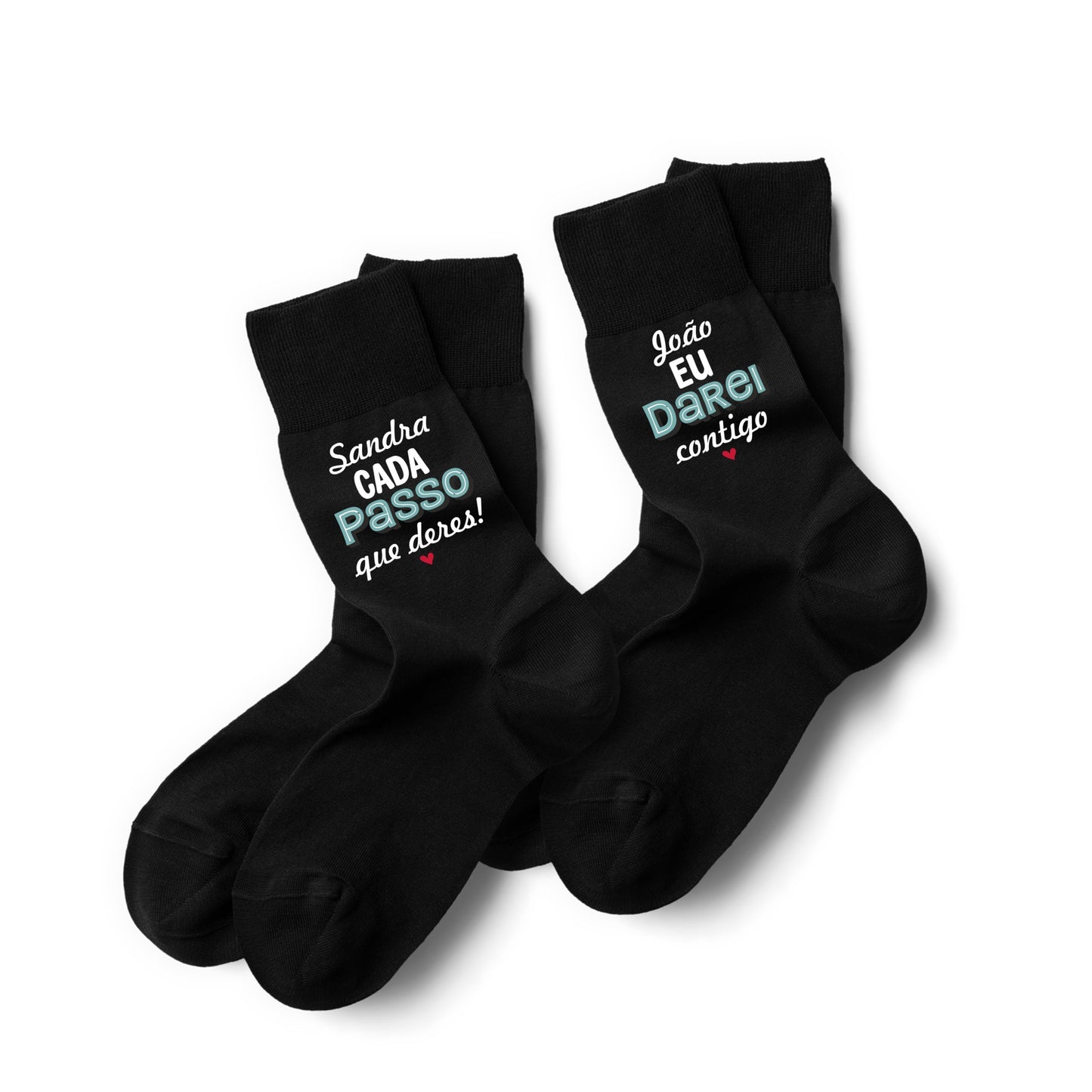 Conjunto de meias "Cada passo que deres eu darei contigo"