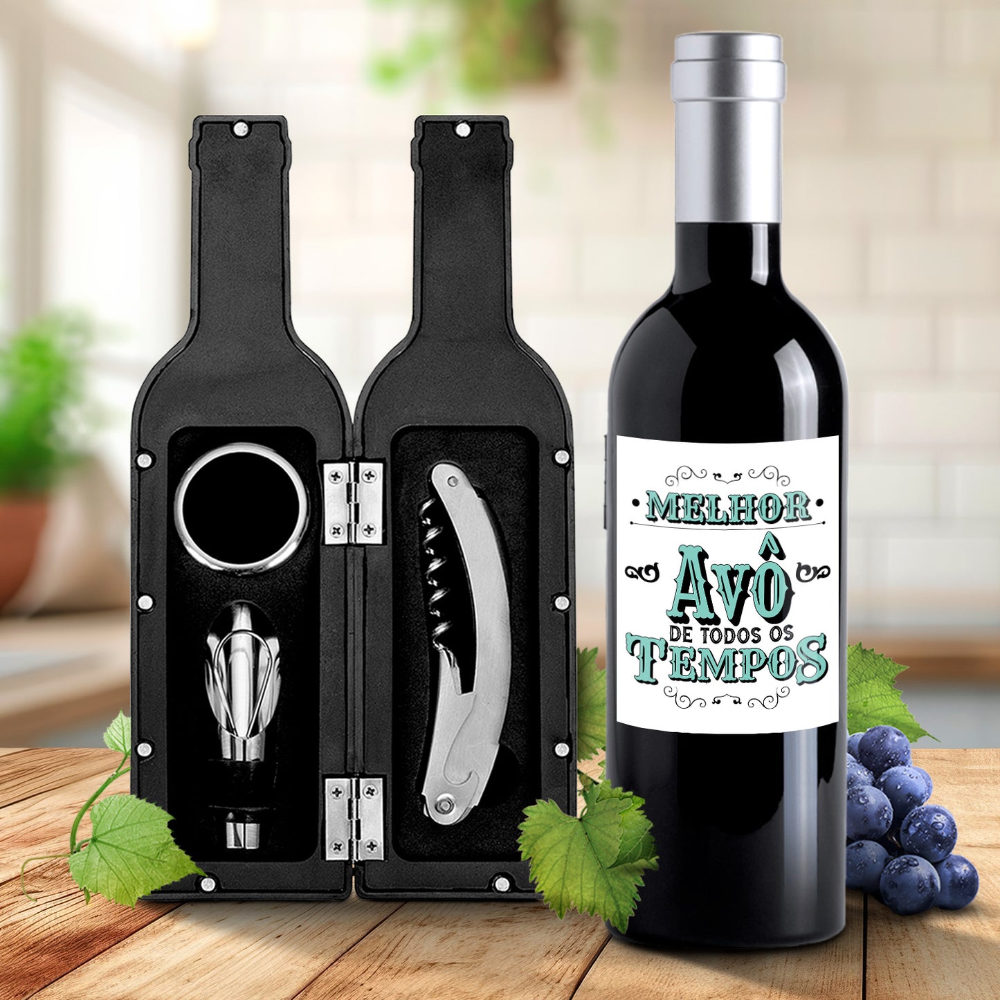 Kit de vinho "Melhor de todos os tempos"