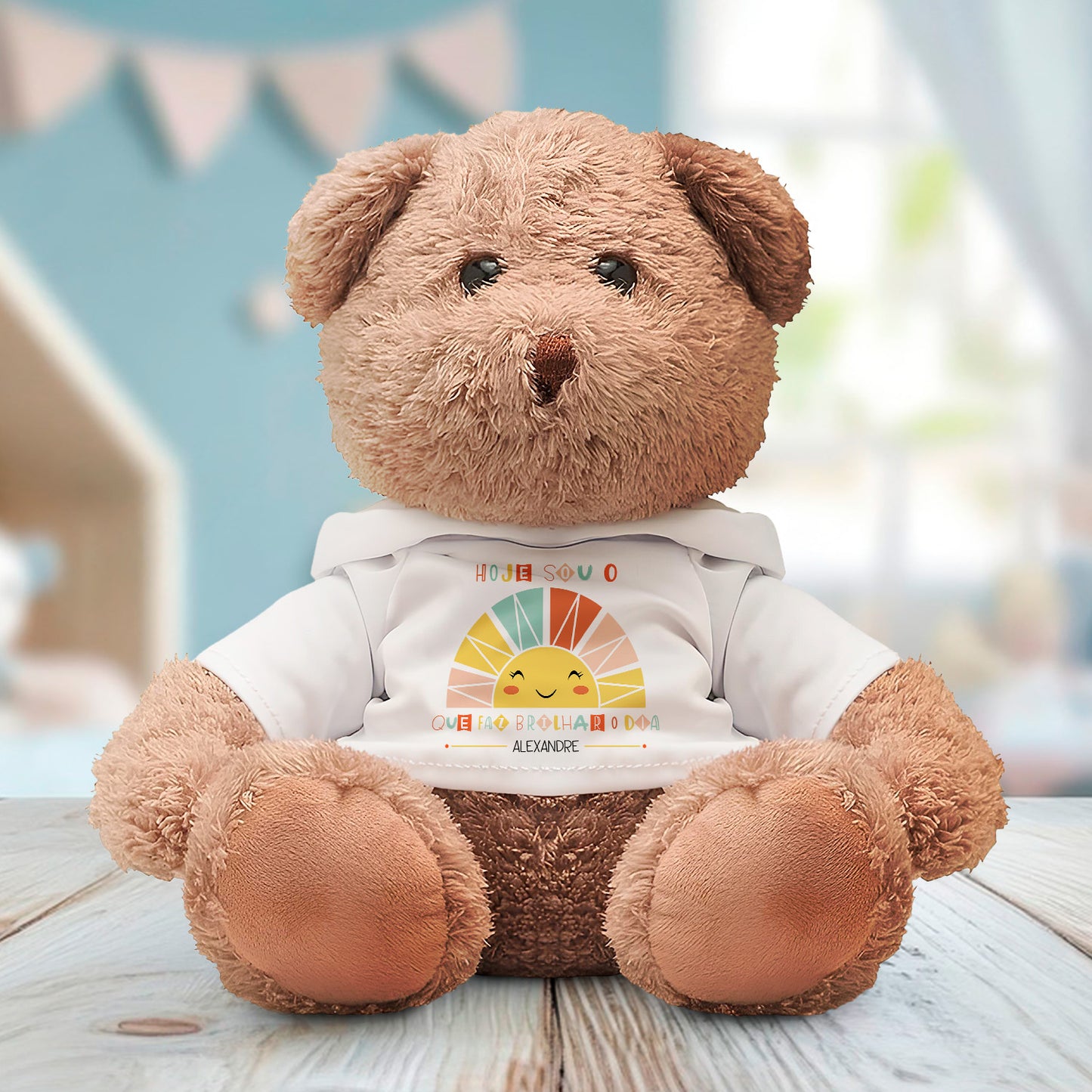 Peluche "Hoje sou o sol que faz brilhar o dia"