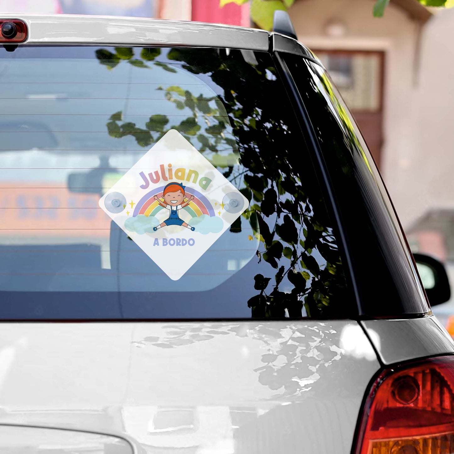 Tapa-sol e/ou placa para carro "Criança Feliz"