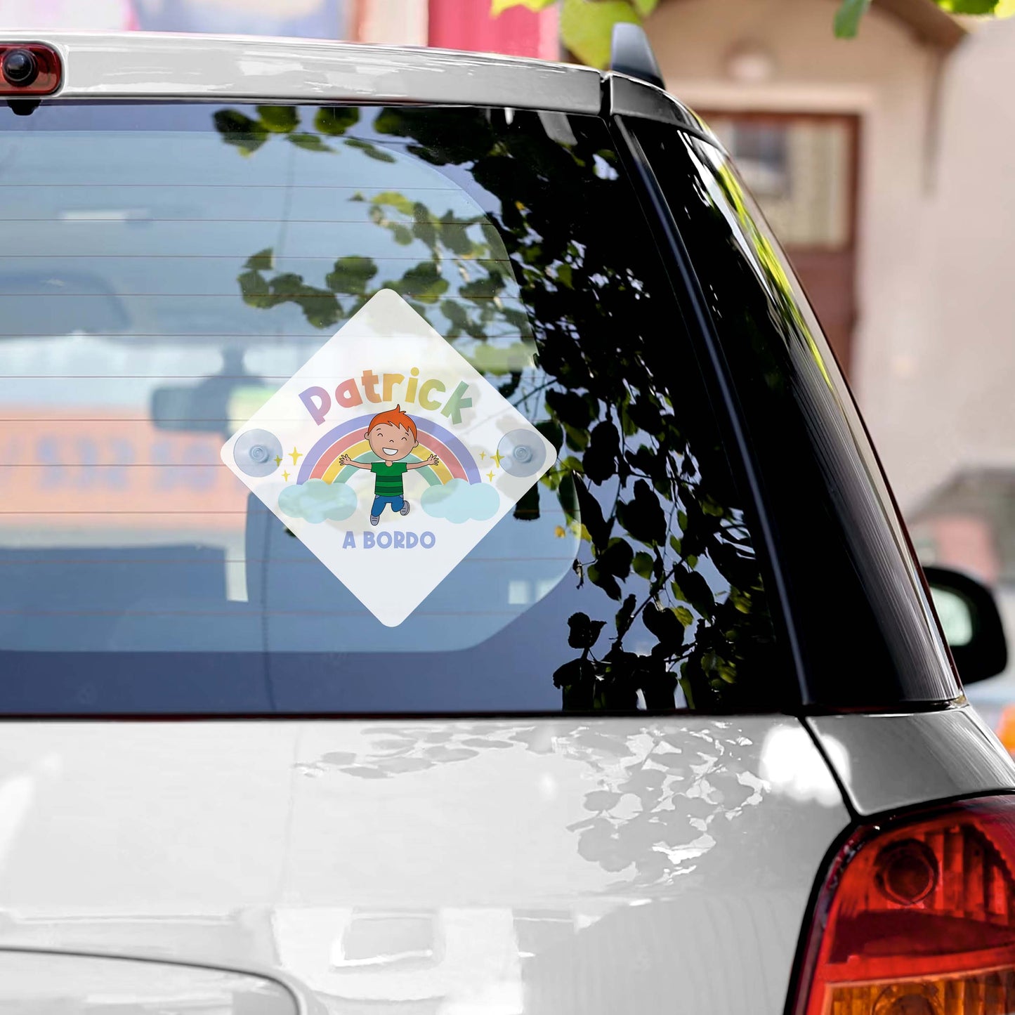 Tapa-sol e/ou placa para carro "Criança Feliz"