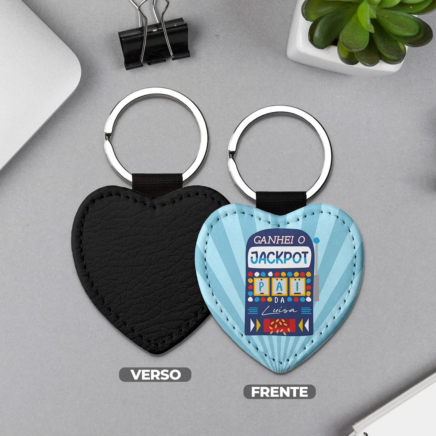 Porta-chaves coração "JACKPOT"