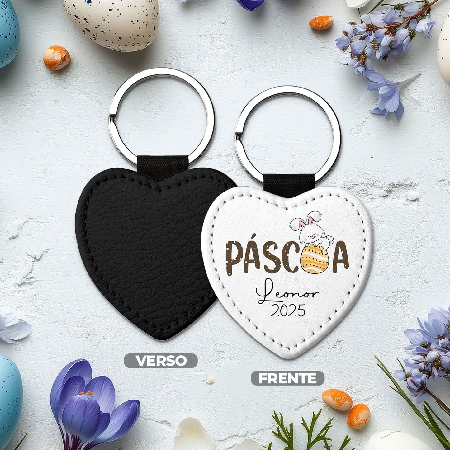 Porta-chaves coração "Páscoa"