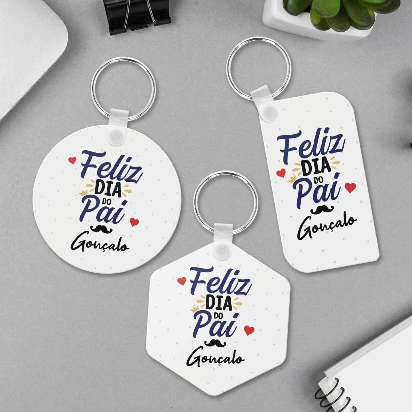 Porta-chaves MDF "Feliz Dia do Pai"
