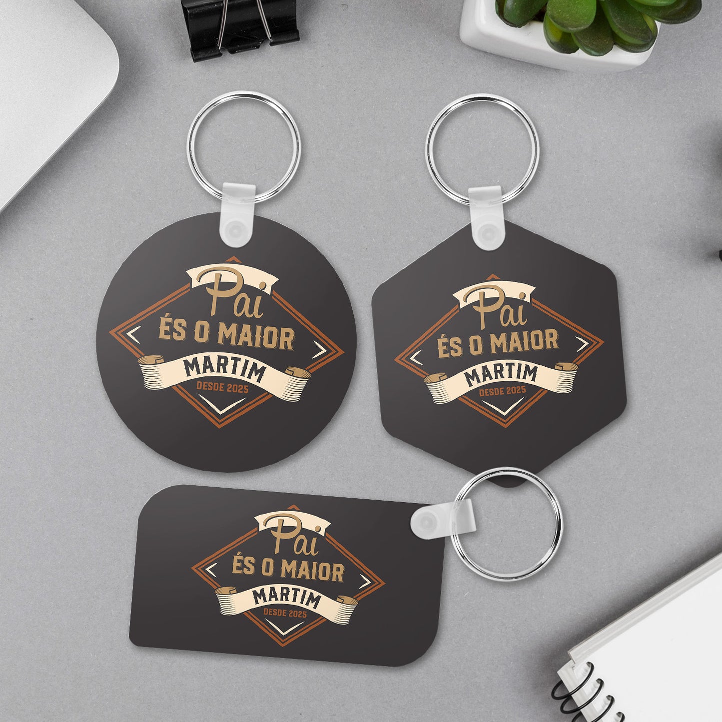 Porta-chaves MDF "És o Maior"