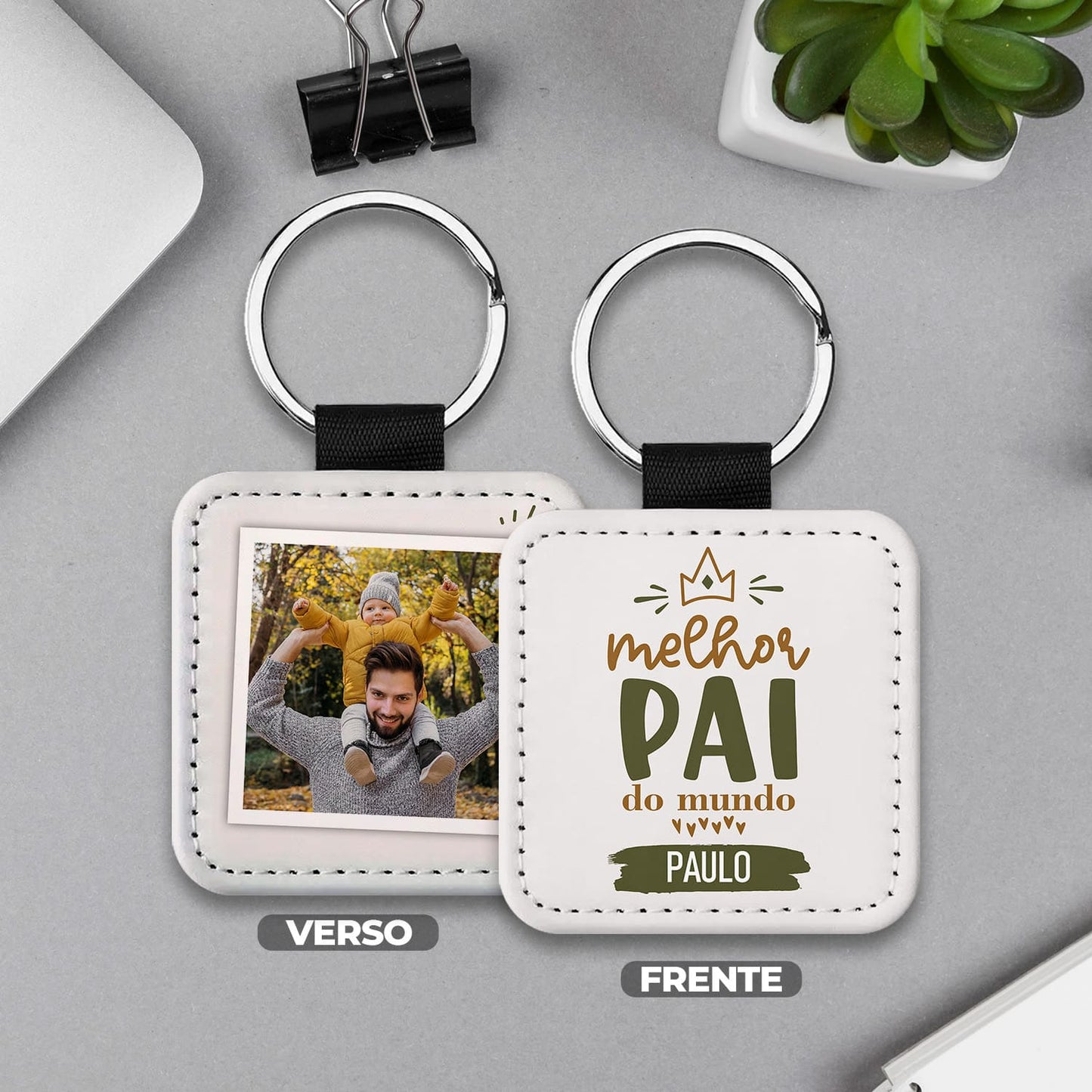 Porta-chaves "Melhor do Mundo ♡"