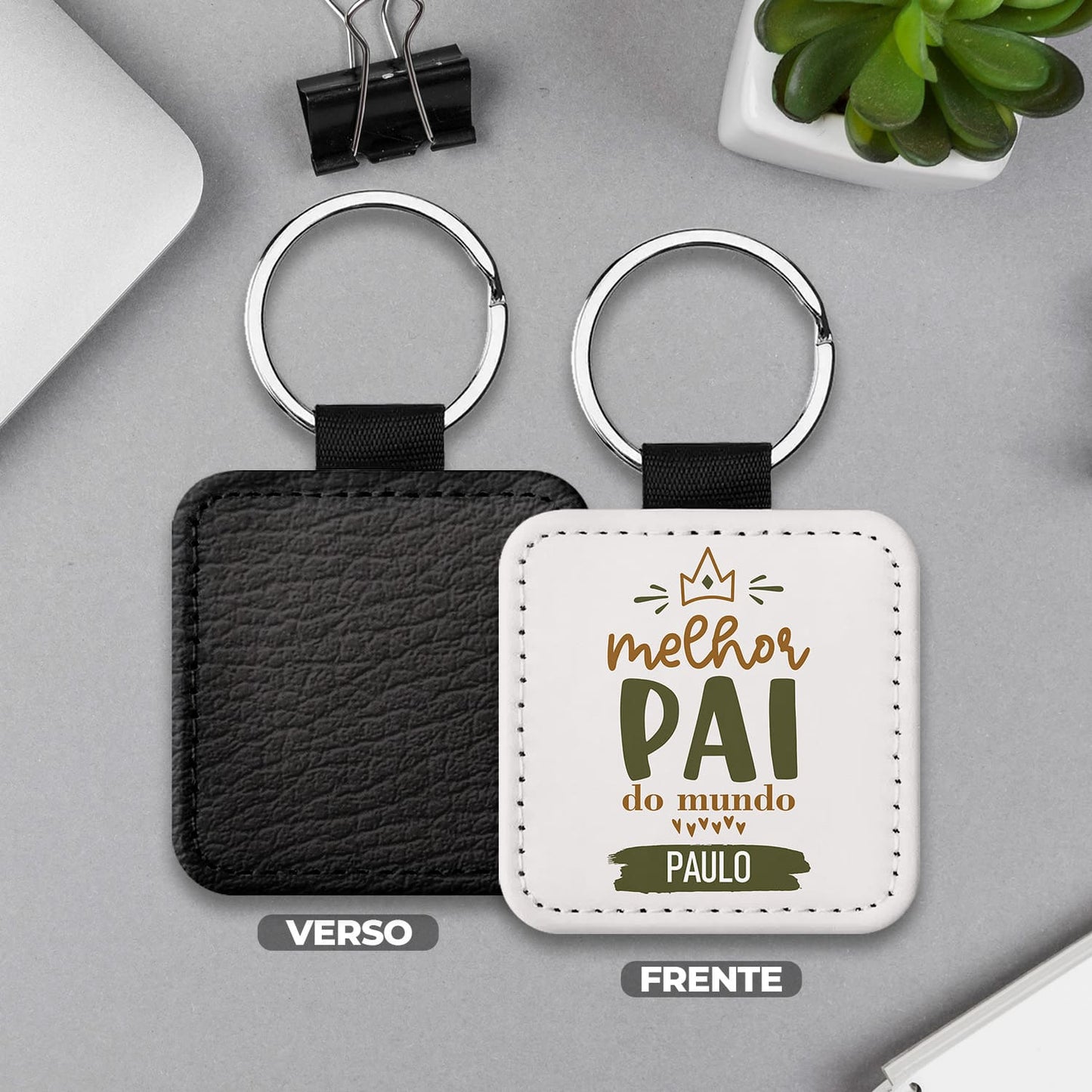 Porta-chaves "Melhor do Mundo ♡"