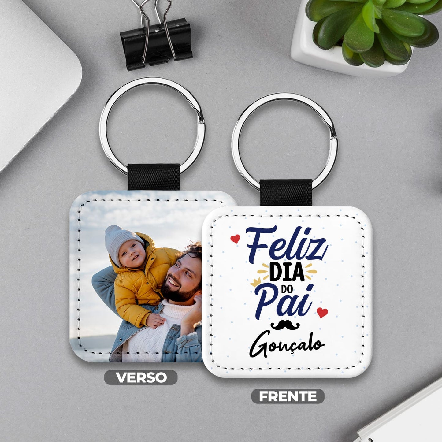 Porta-chaves "Feliz Dia do Pai"