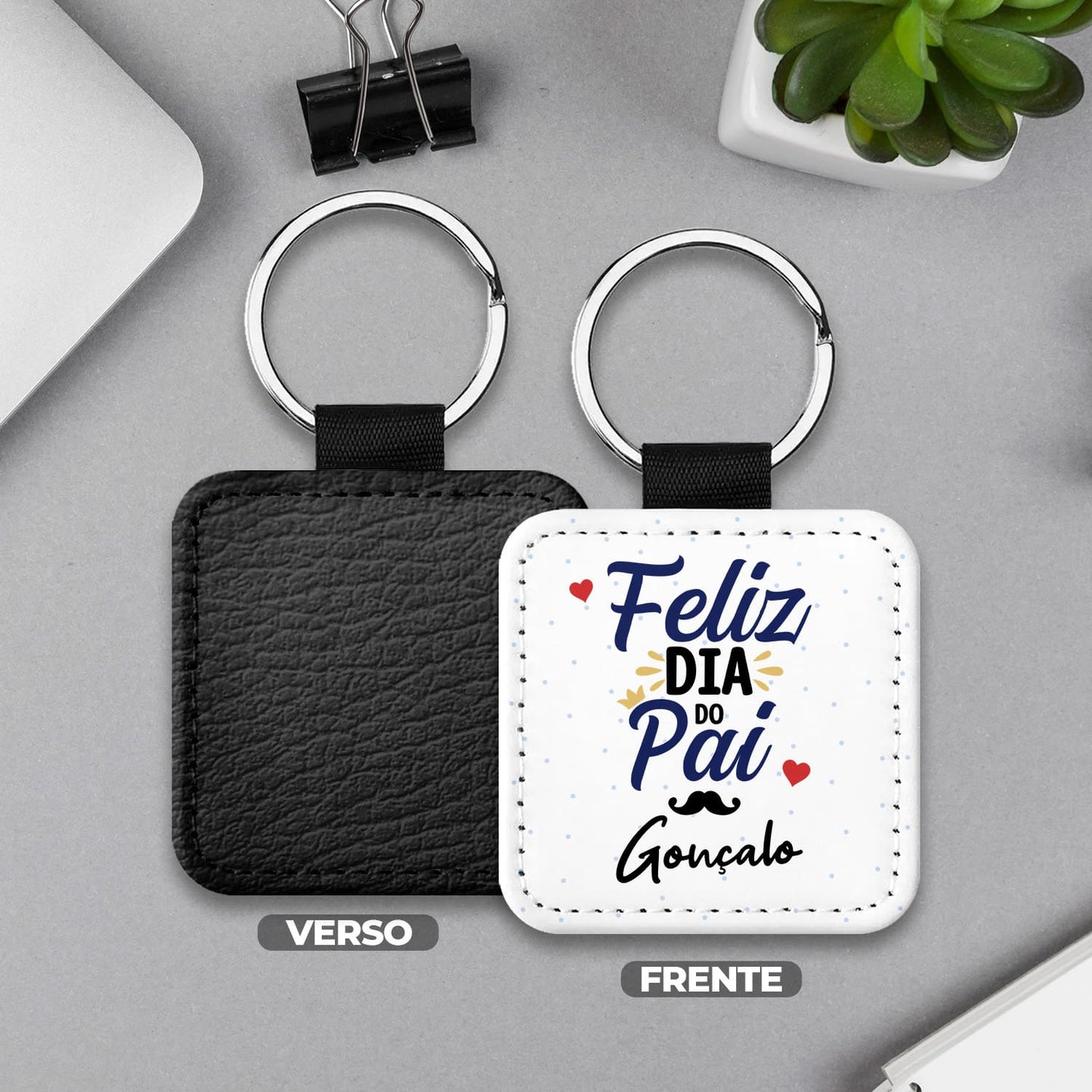 Porta-chaves "Feliz Dia do Pai"