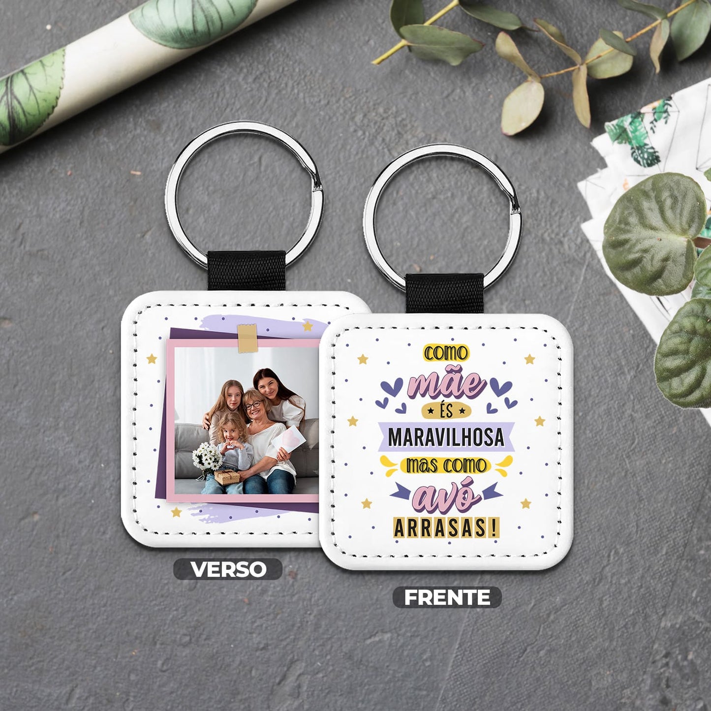 Porta-chaves "Como Avô-Avó Arrasas"