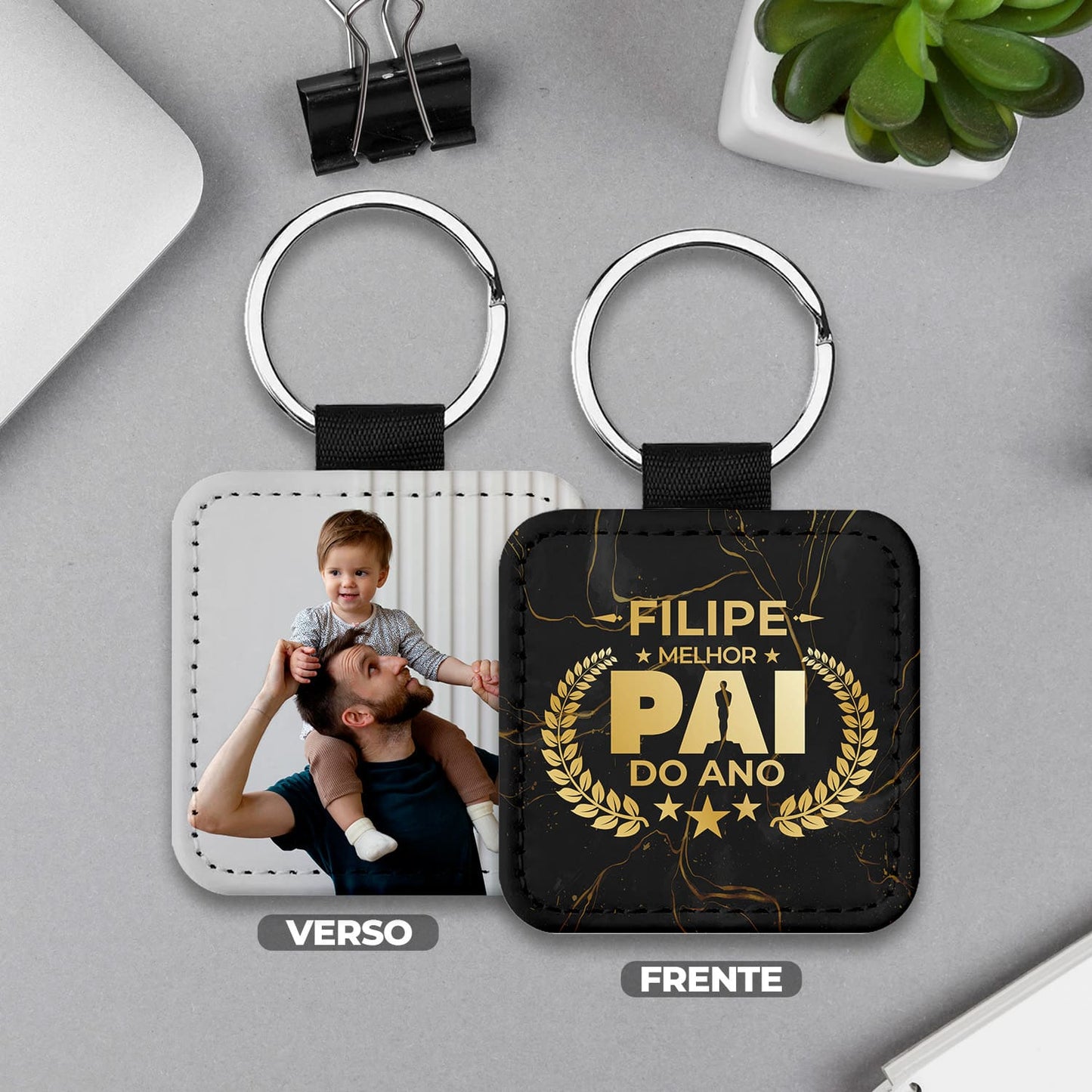 Porta-chaves "Óscar: melhor pai do ano"